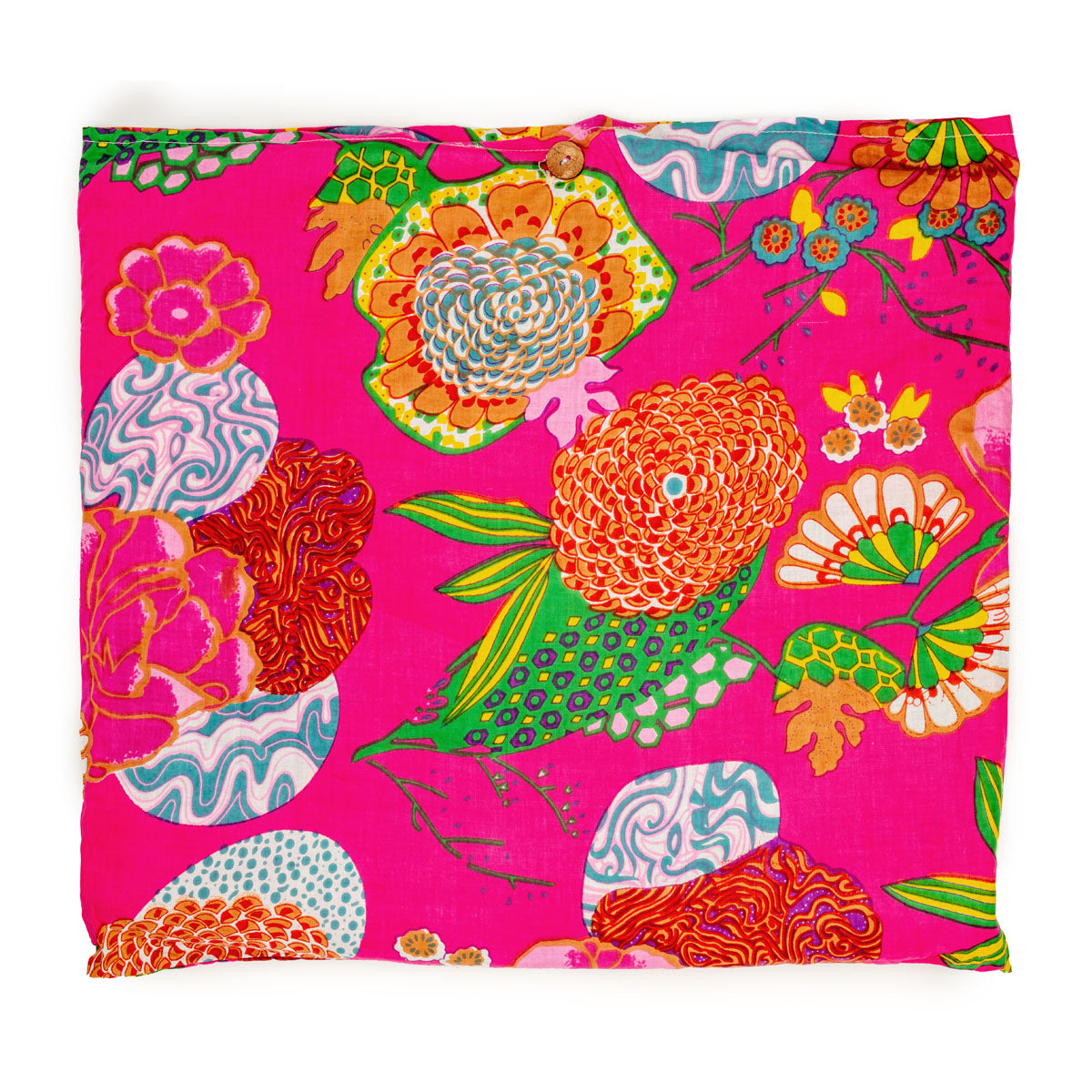 Elie Beaumont Serendipity Cotton Quilted Tote - Tropical Fuchsia
