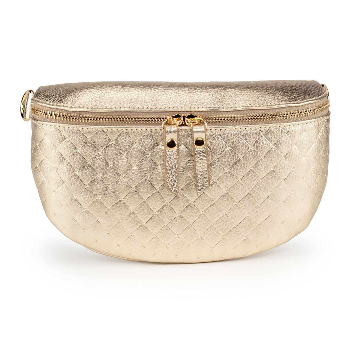 Elie Beaumont Woven Sling Bag Gold