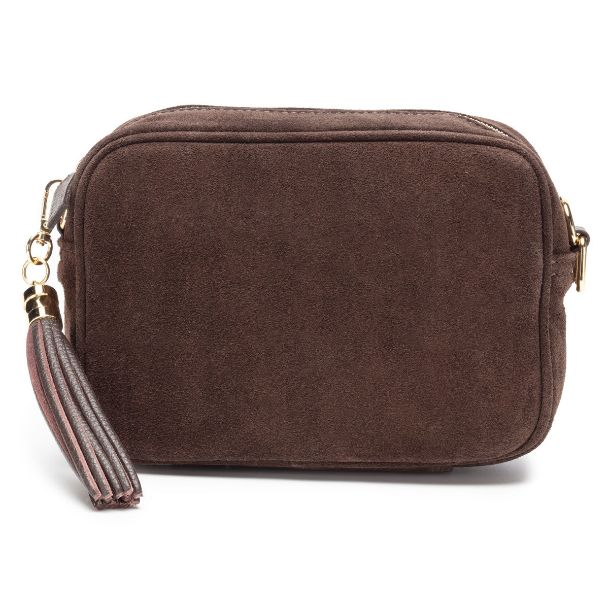 Elie Beaumont Crossbody Tassel Suede - Tan