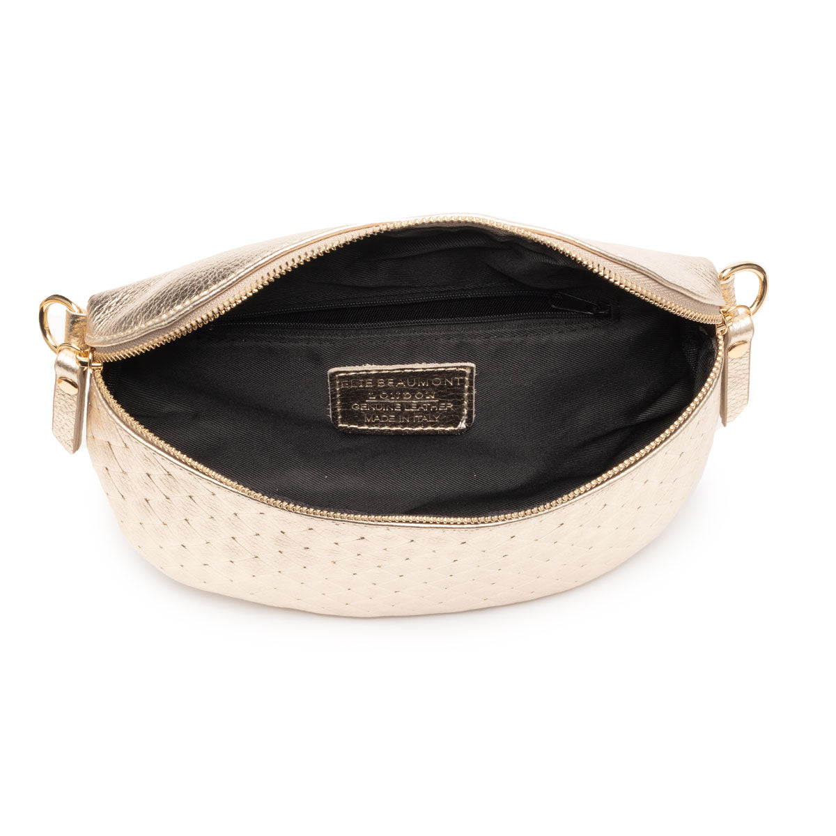 Elie Beaumont Woven Sling Bag Gold - Midi size