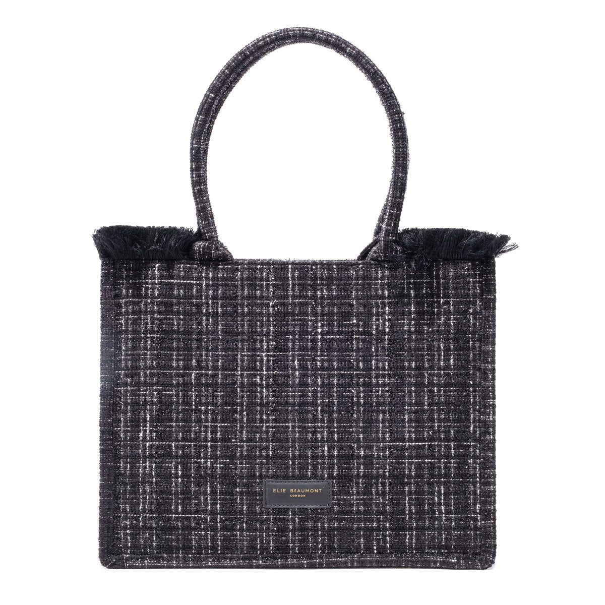 Elie Beaumont Fabric Tote - Black Checks