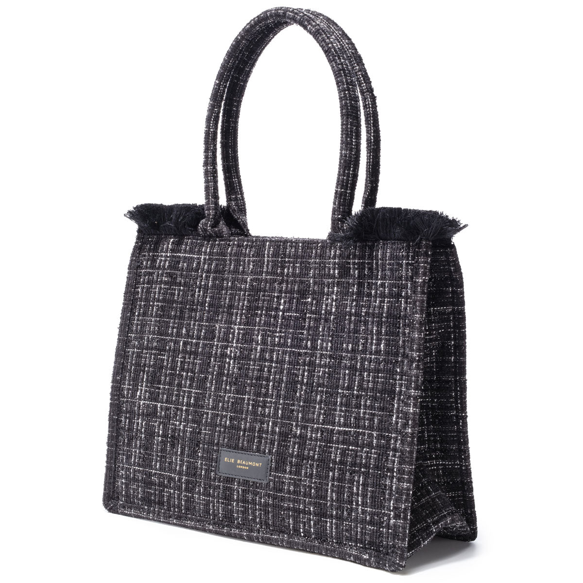 Elie Beaumont Fabric Tote - Black Checks