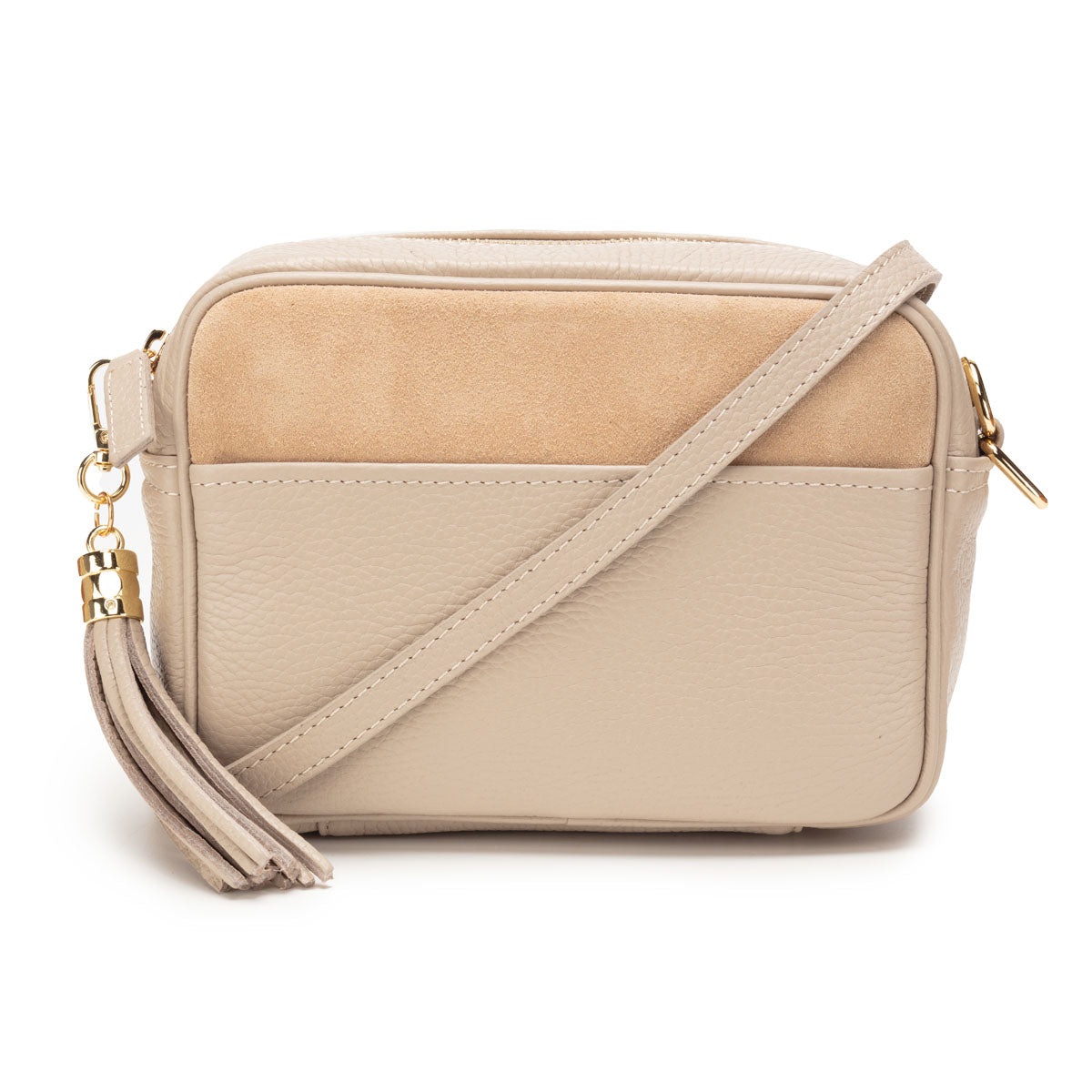 Elie Beaumont Crossbody Suede Biscuit