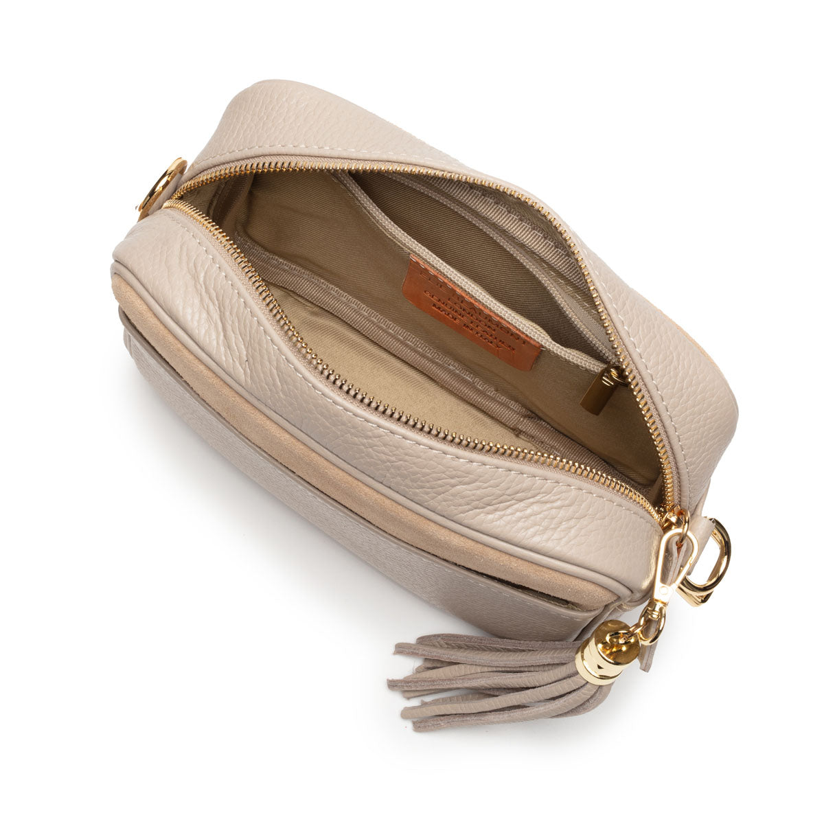 Elie Beaumont Crossbody Suede Biscuit