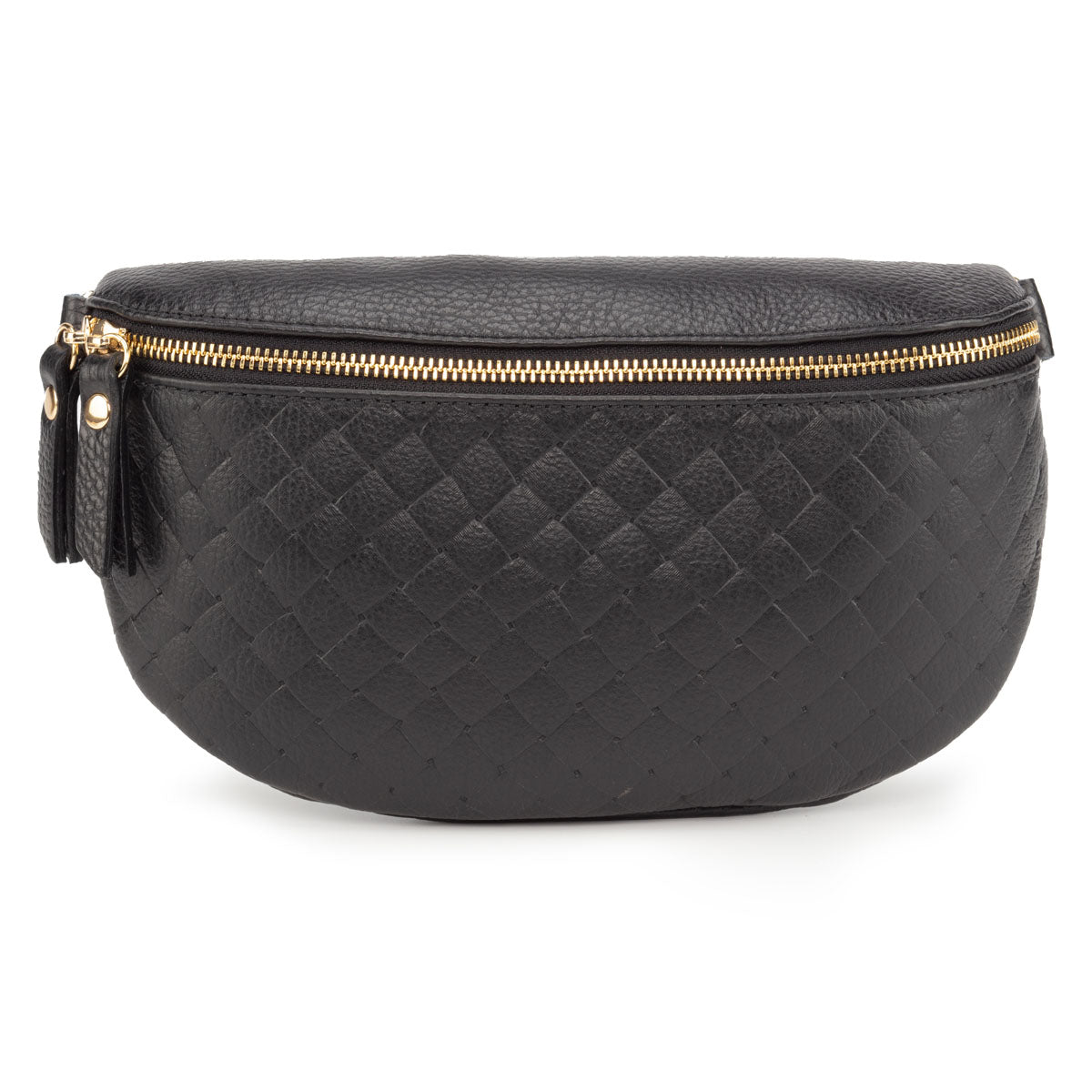 Elie Beaumont Woven Sling Bag Black - Midi size