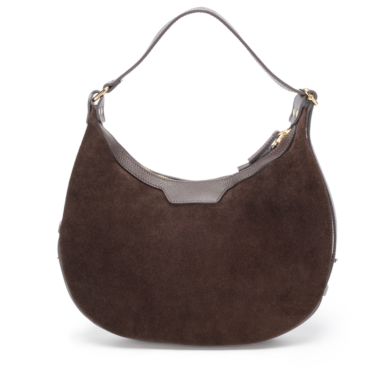 Elie Beaumont Crescent Suede Bag - Chocolate
