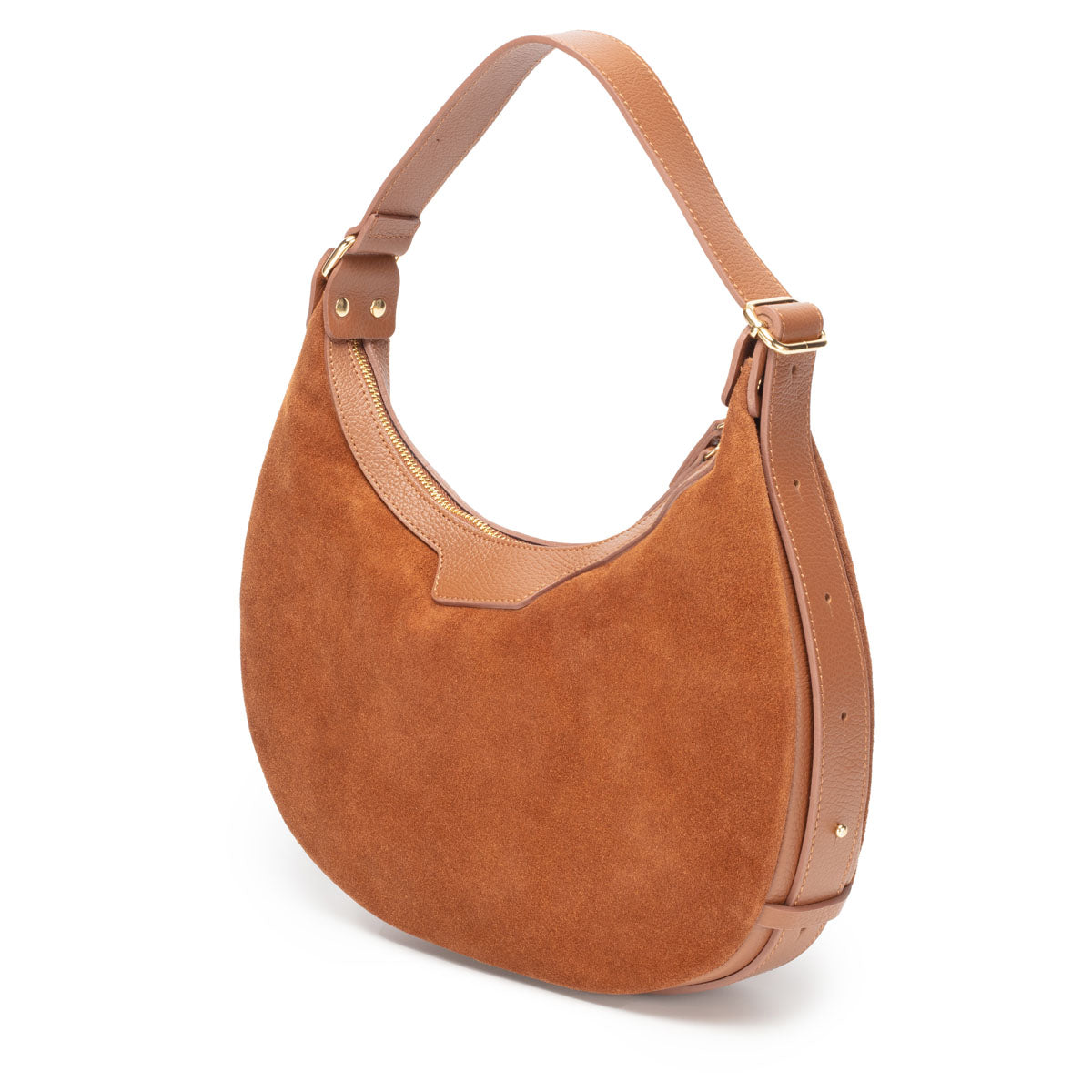 Elie Beaumont Crescent Suede Bag - Tan