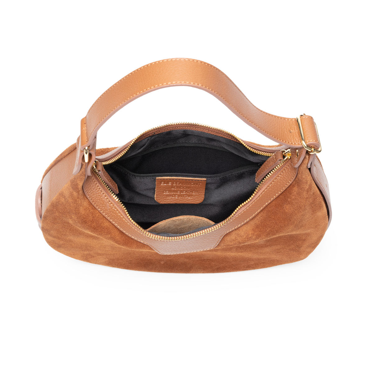 Elie Beaumont Crescent Suede Bag - Tan