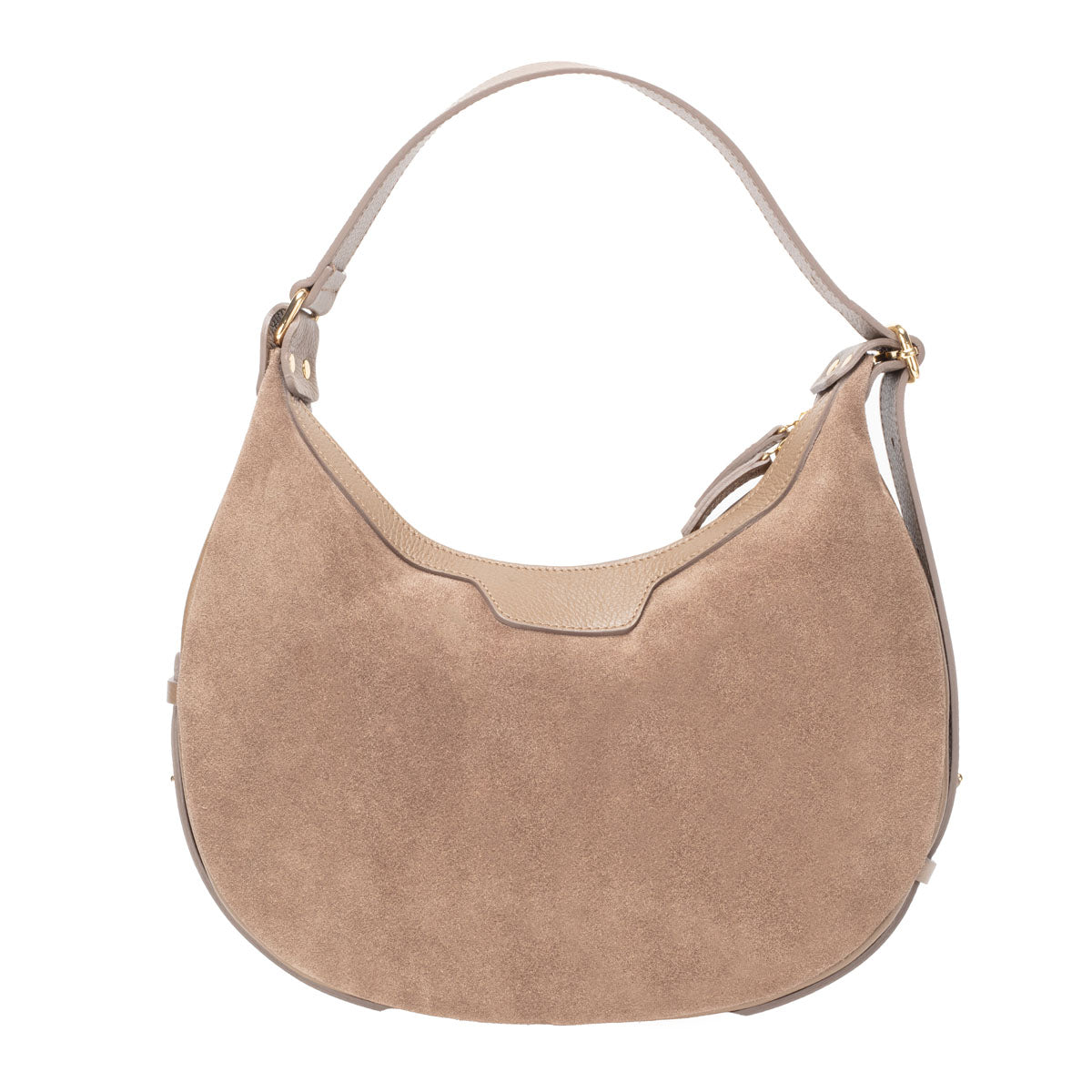 Elie Beaumont Crescent Suede Bag - Taupe
