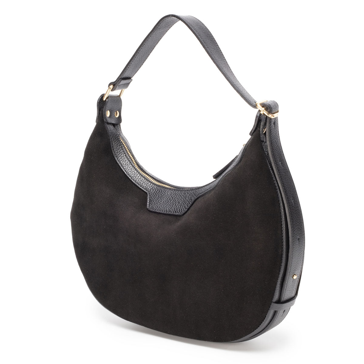 Elie Beaumont Crescent Suede Bag - Black