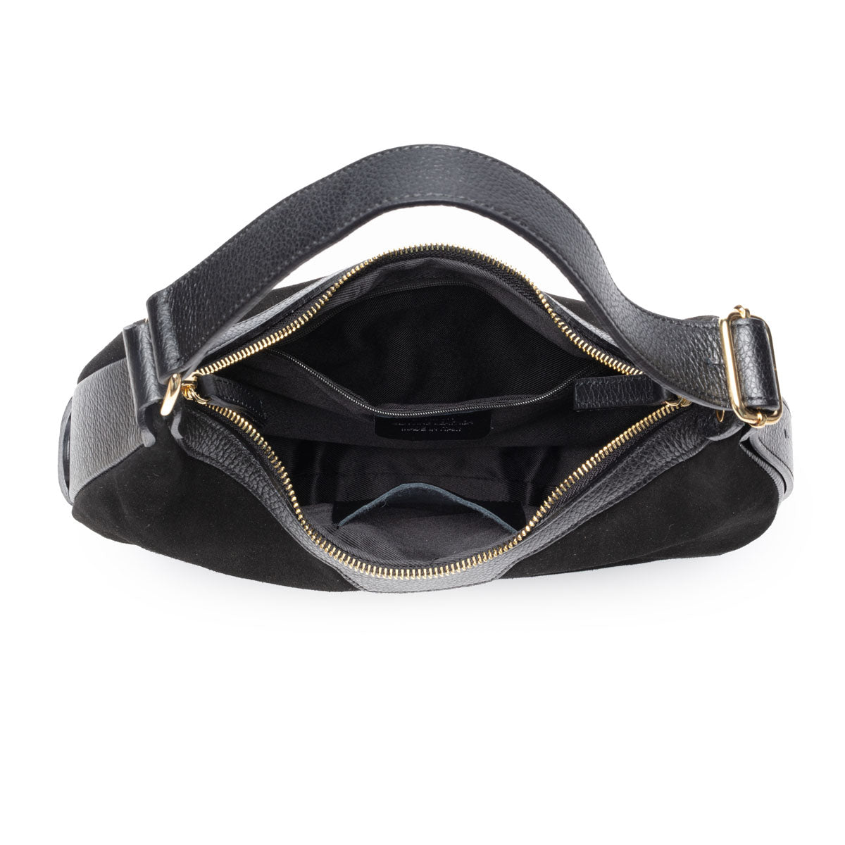Elie Beaumont Crescent Suede Bag - Black