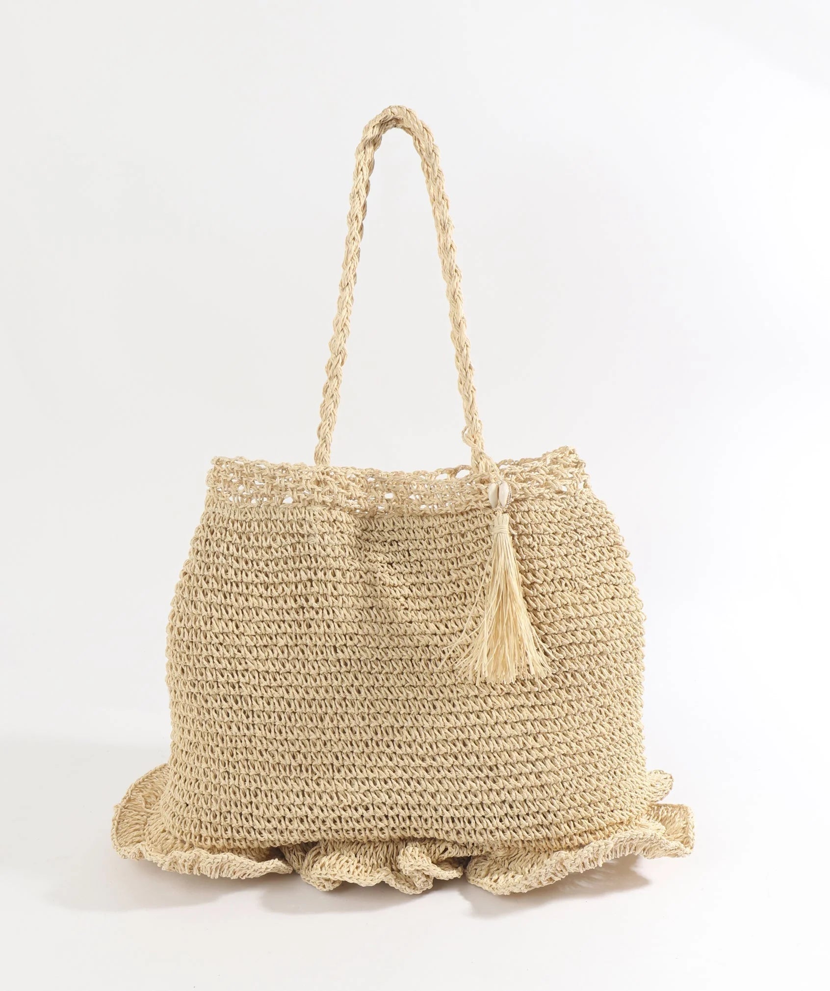 Ellis - Straw Beach Bag