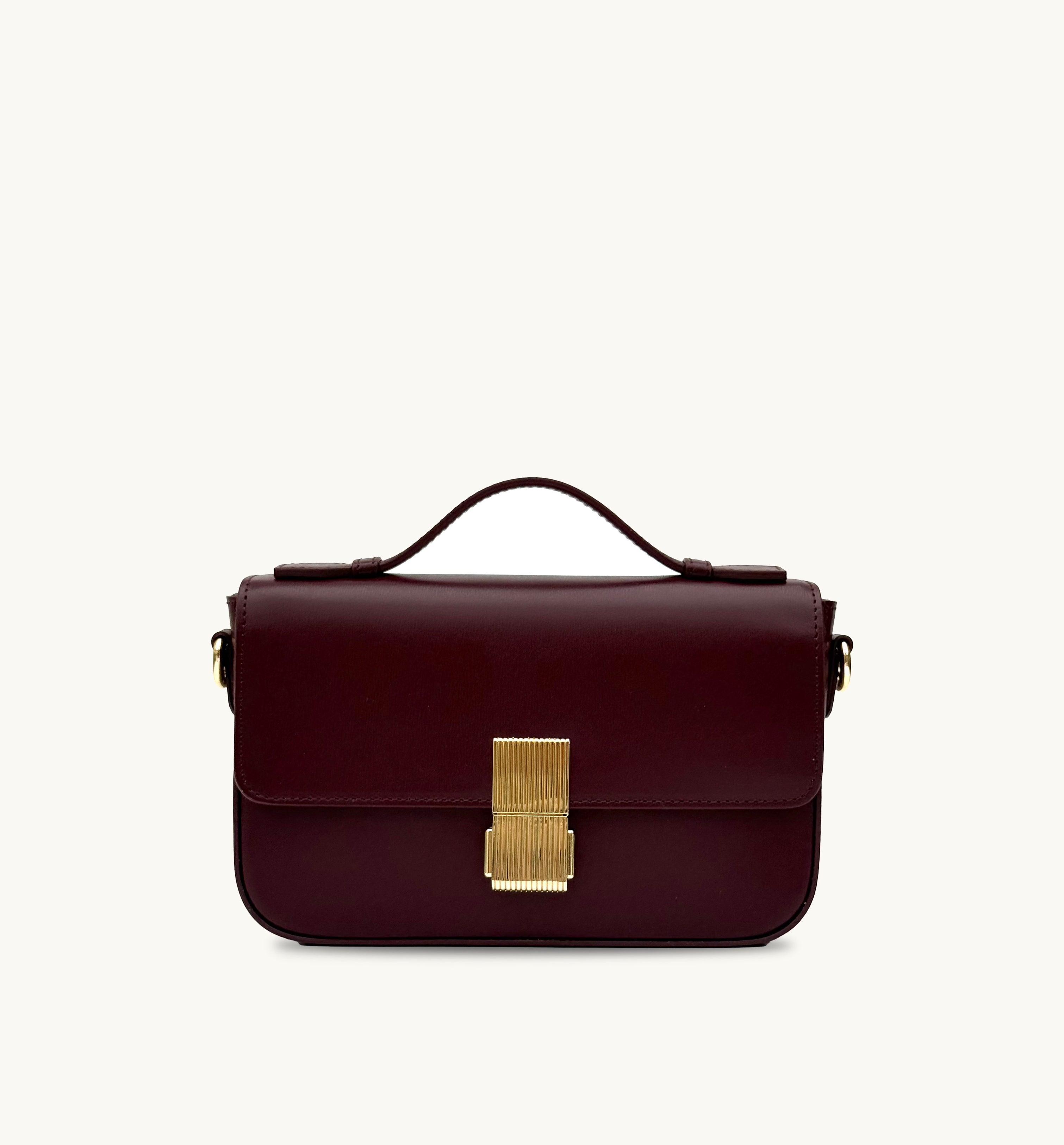 Apatchy London The Flora Burgundy Leather Bag