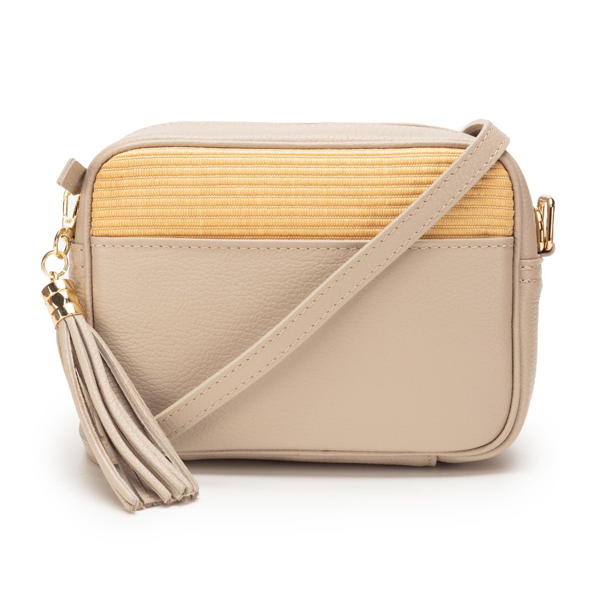 Elie Beaumont Raffia Crossbody - Biscuit