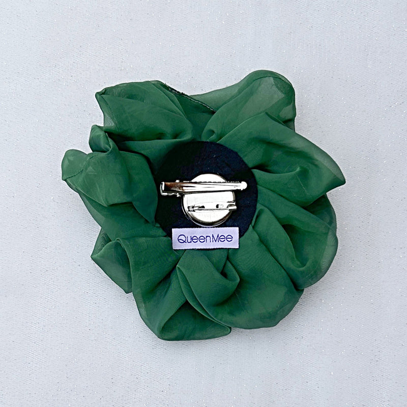 QueenMee Green Corsage Rose Hair Clip Flower Hair Clip Flower Pin