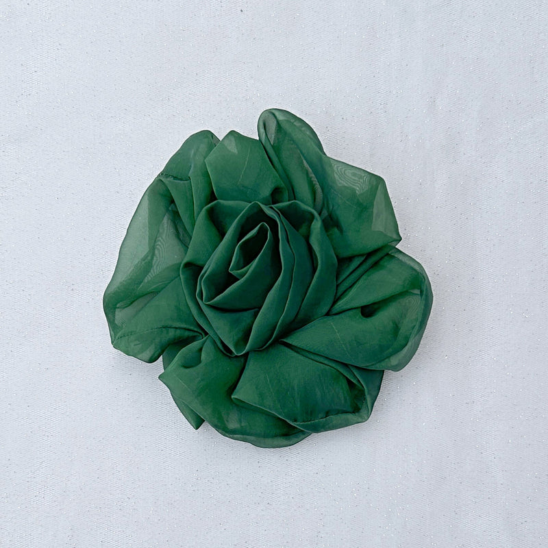 QueenMee Green Corsage Rose Hair Clip Flower Hair Clip Flower Pin