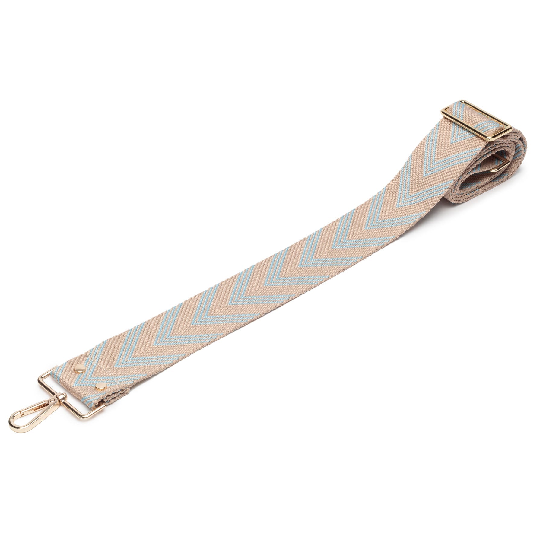 Elie Beaumont Chevron Crossbody strap - Sky Blue Chevron