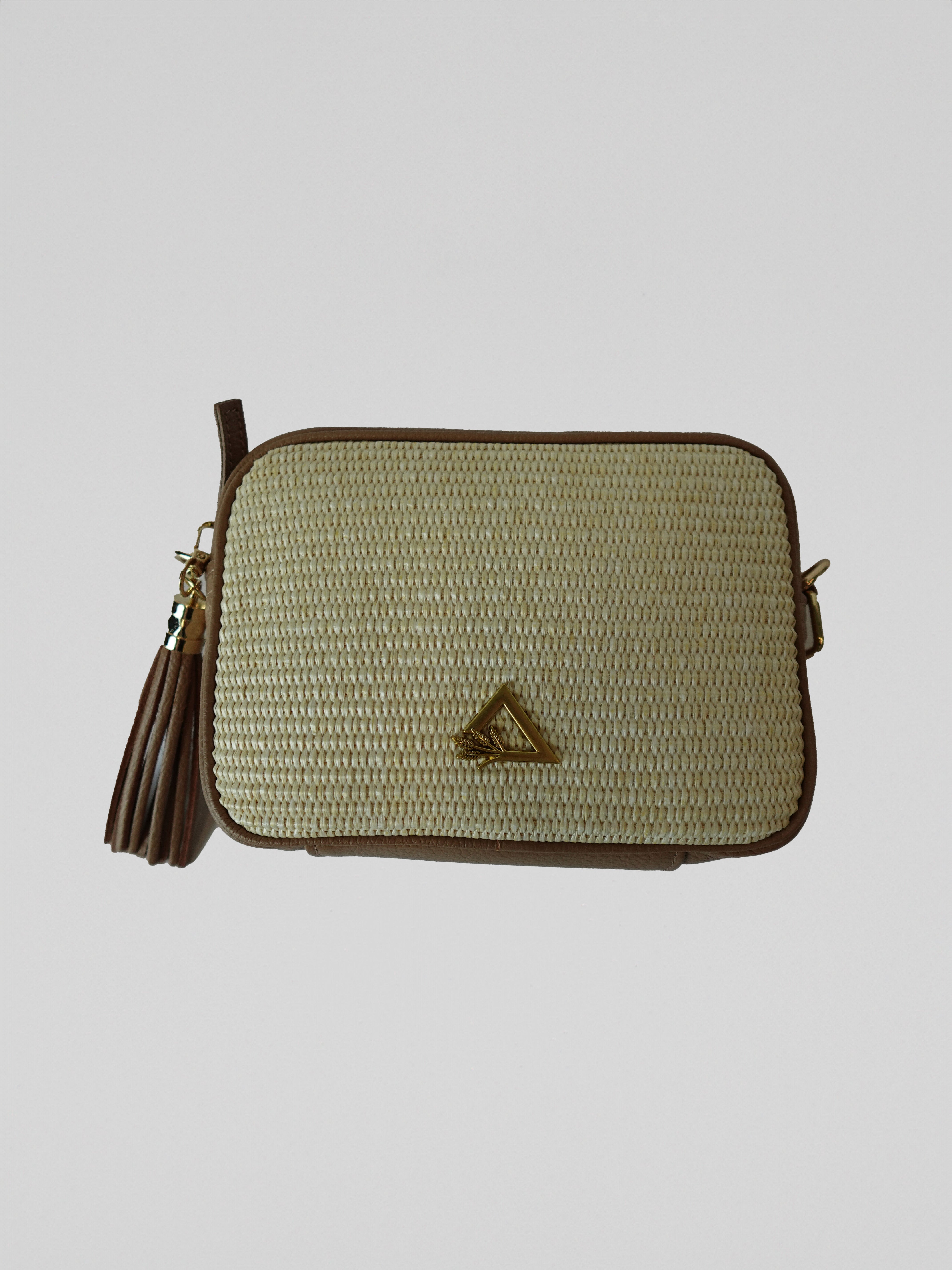 Elie Beaumont Hay Life X Elie Beaumont Raffia Camera Bag Tan