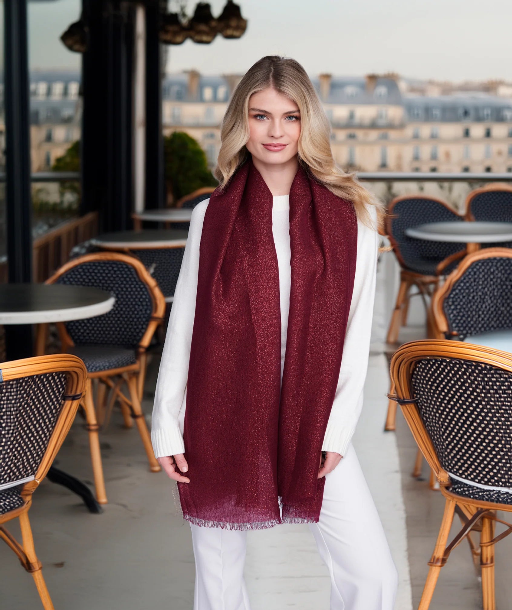 Hallie - Pearlescent Occasion Scarf