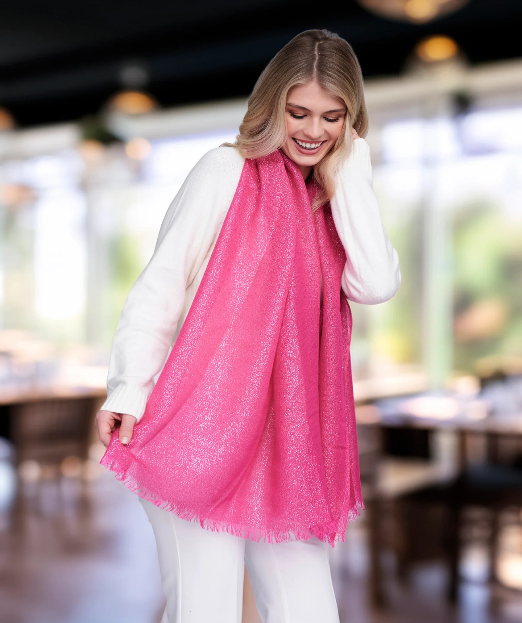Hallie - Pearlescent Occasion Scarf