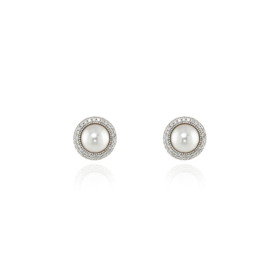 Cachet London Peigi Pearl Silver Earrings