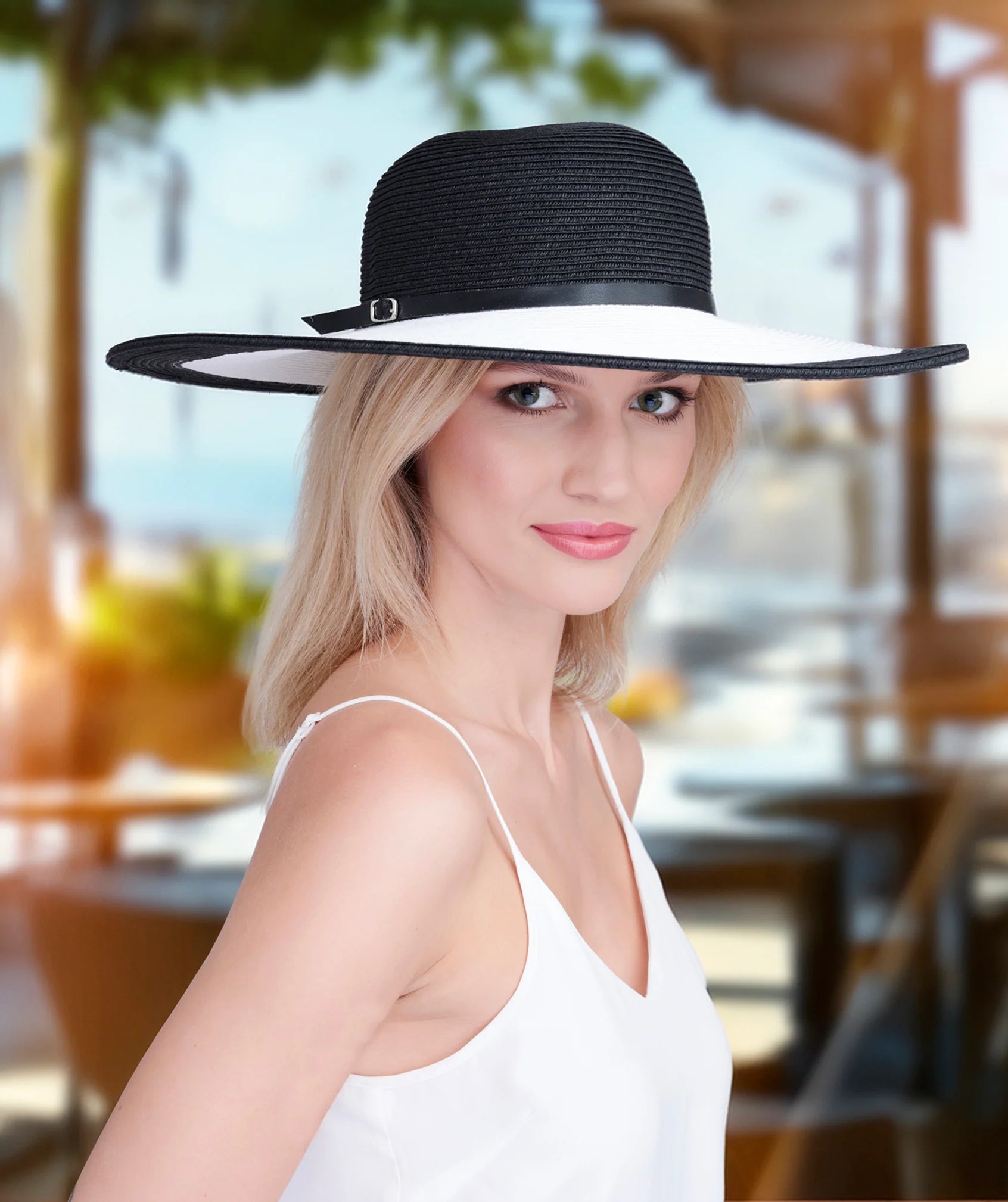 Kacie - Wide Brim Straw Hat