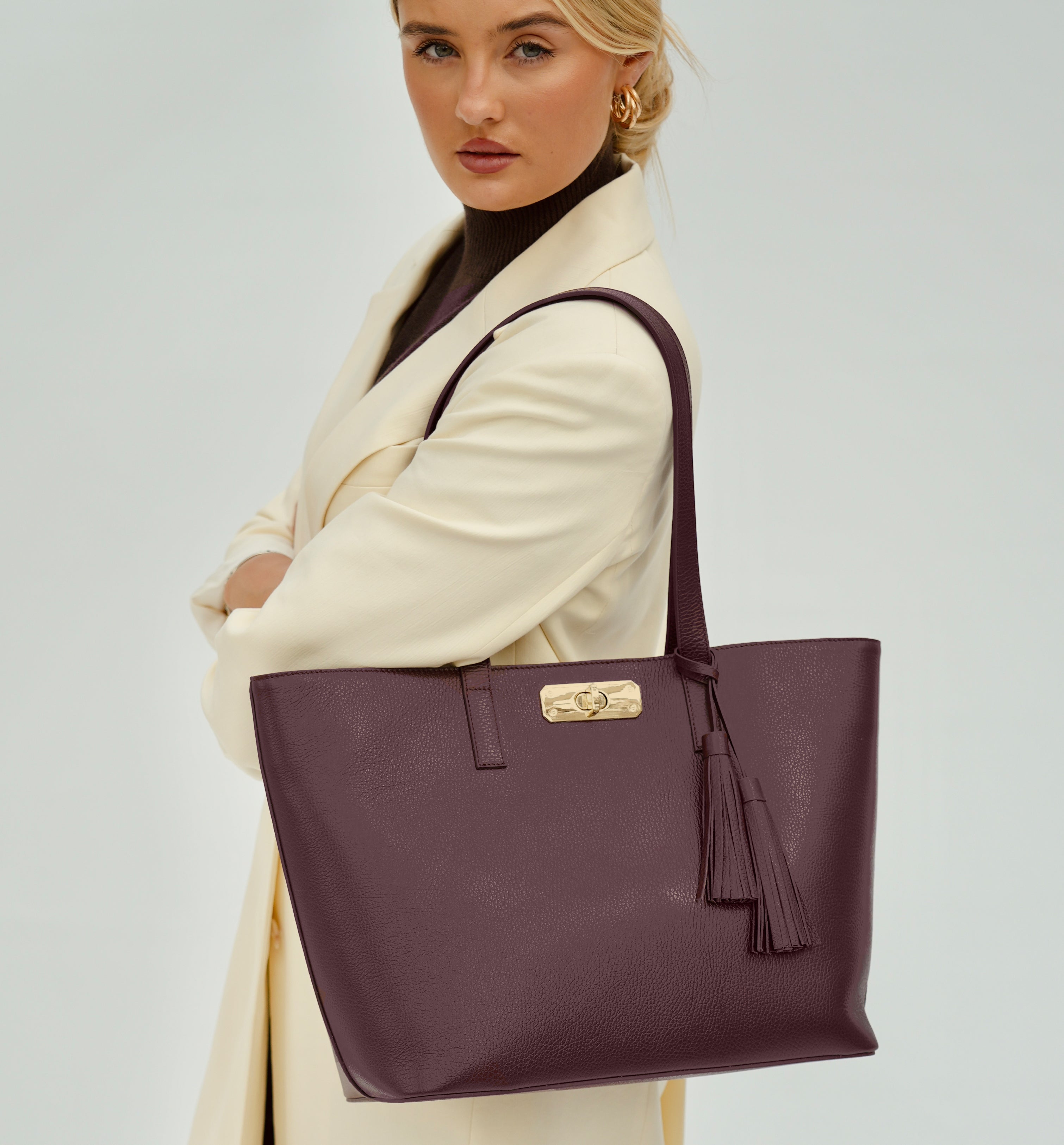 Apatchy London The Kate Burgundy Leather Bag