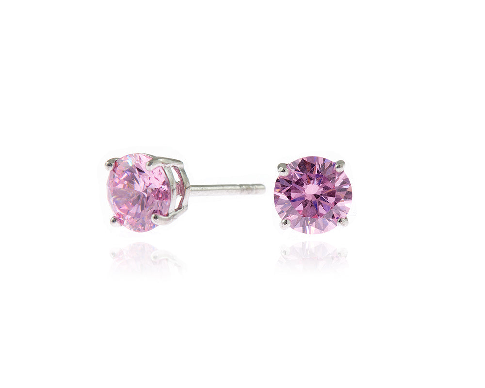 Cachet London Lana 6mm Silver Pink Earrings