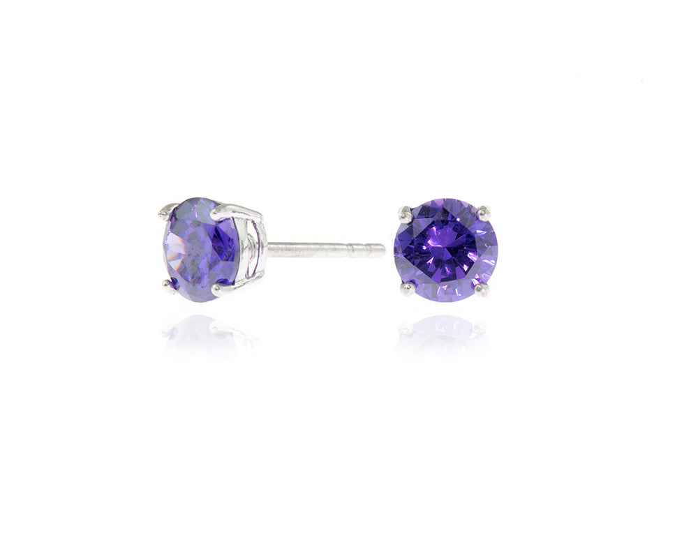 Lana 6mm Violet Earrings