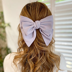 QueenMee Lilac Satin Hair Bow Lilac Hair Clip