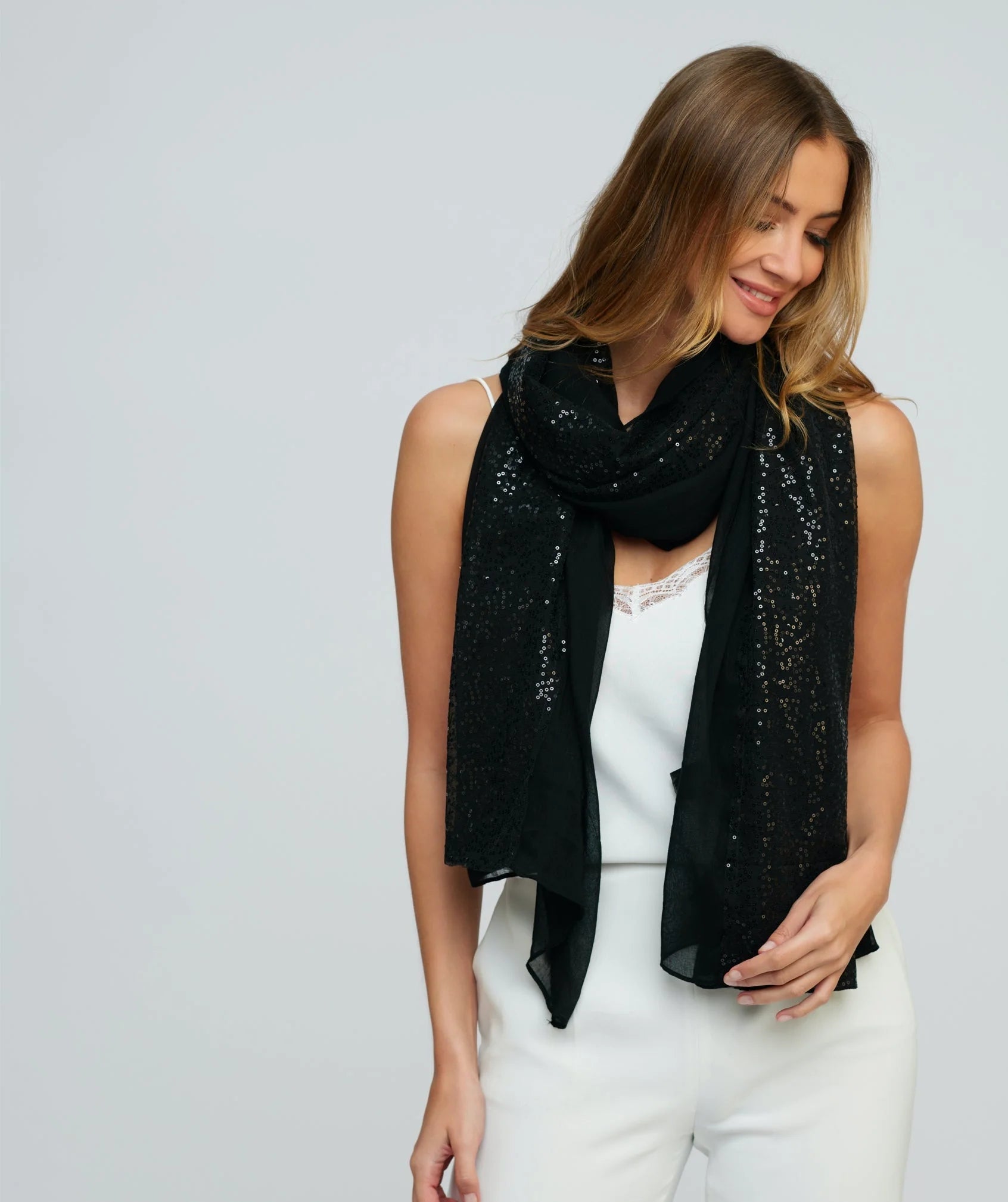 Chrystal - Embellished Occasion Scarf