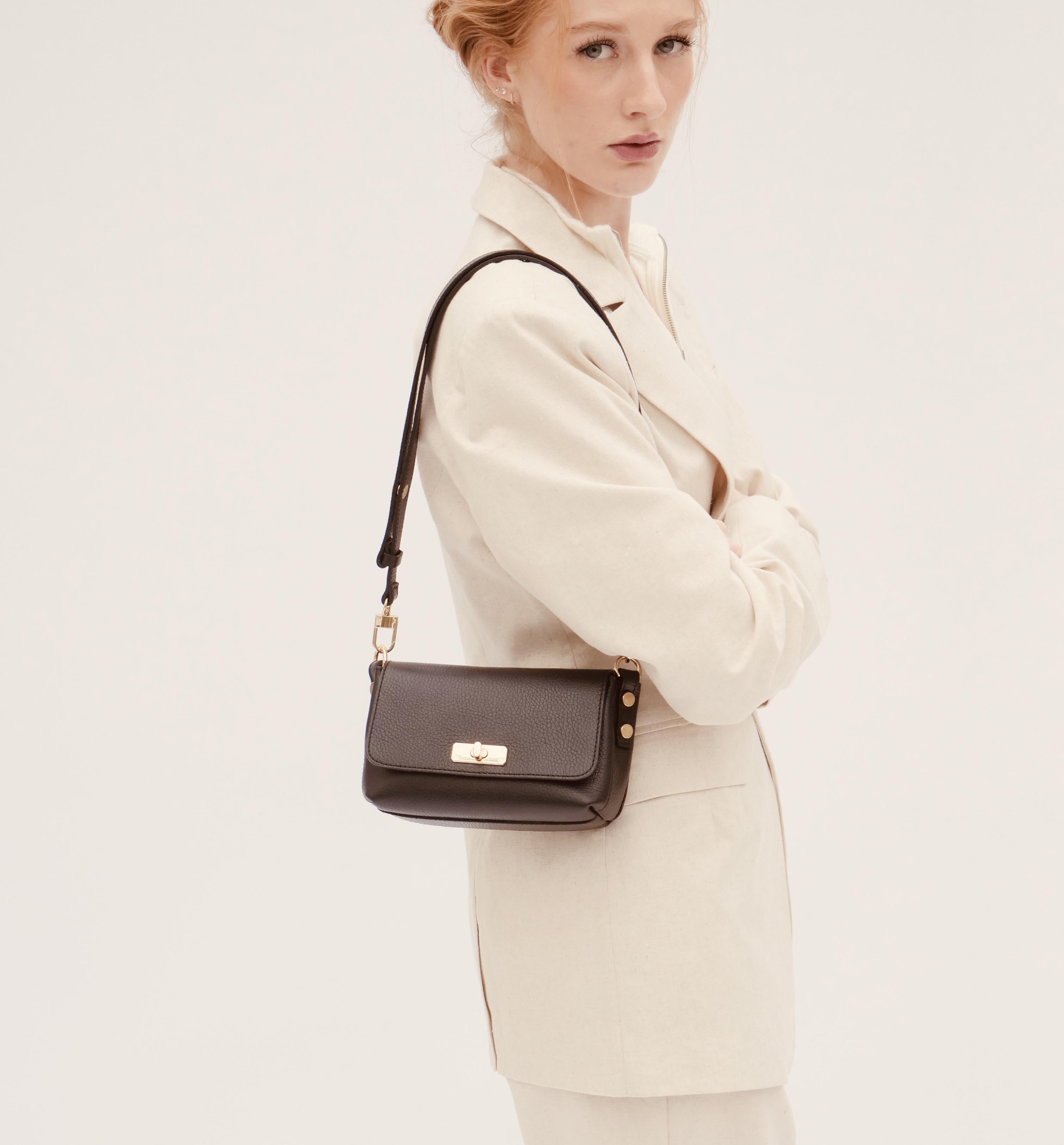 Apatchy London The Maisie Mini Chocolate Leather Bag