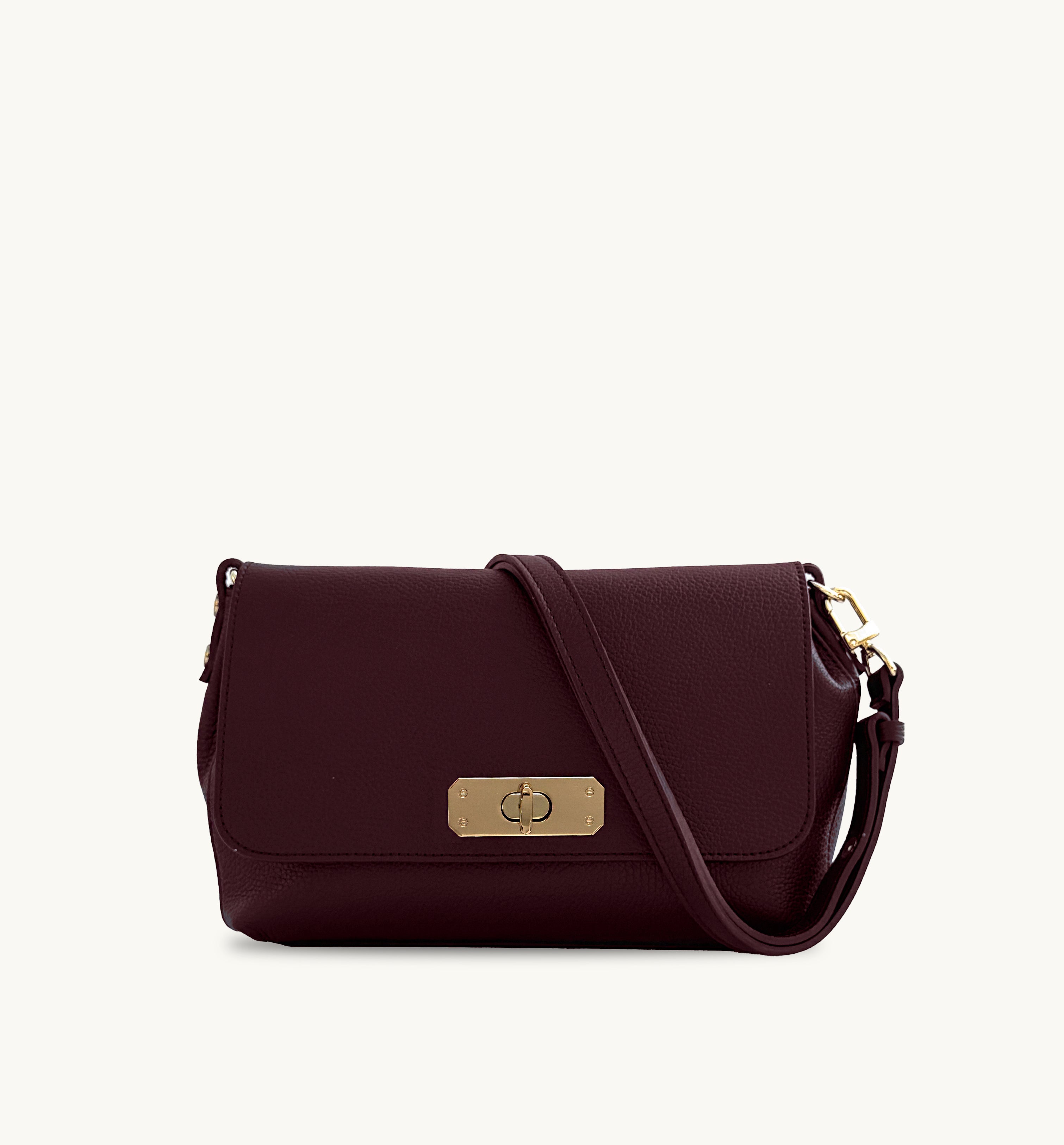 Apatchy London The Maisie Maxi Burgundy Leather Bag