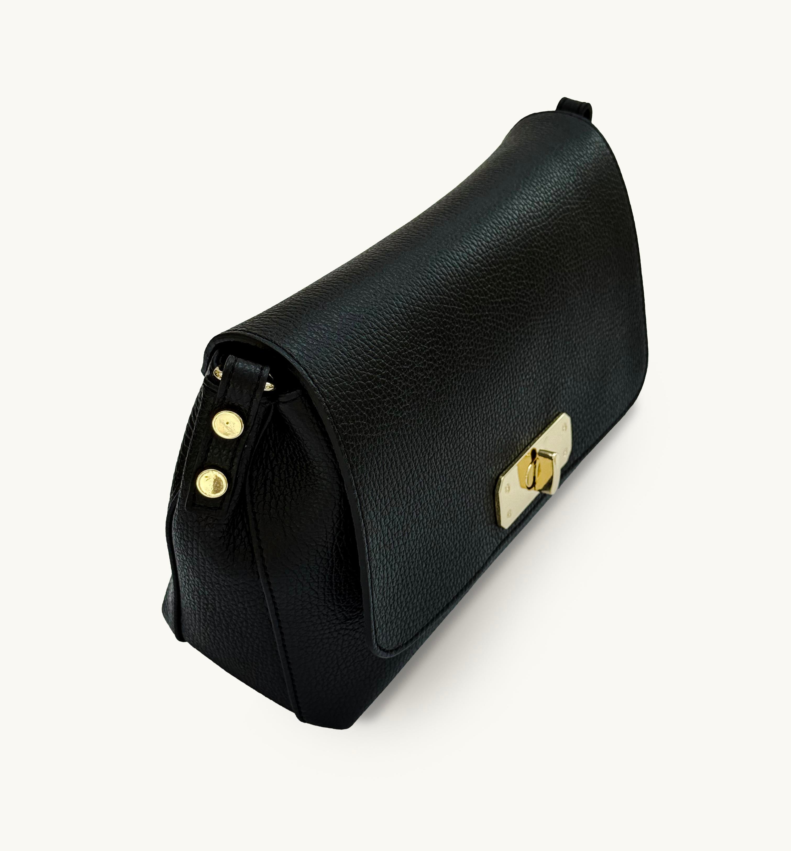 Apatchy London The Maisie Maxi Black Leather Bag