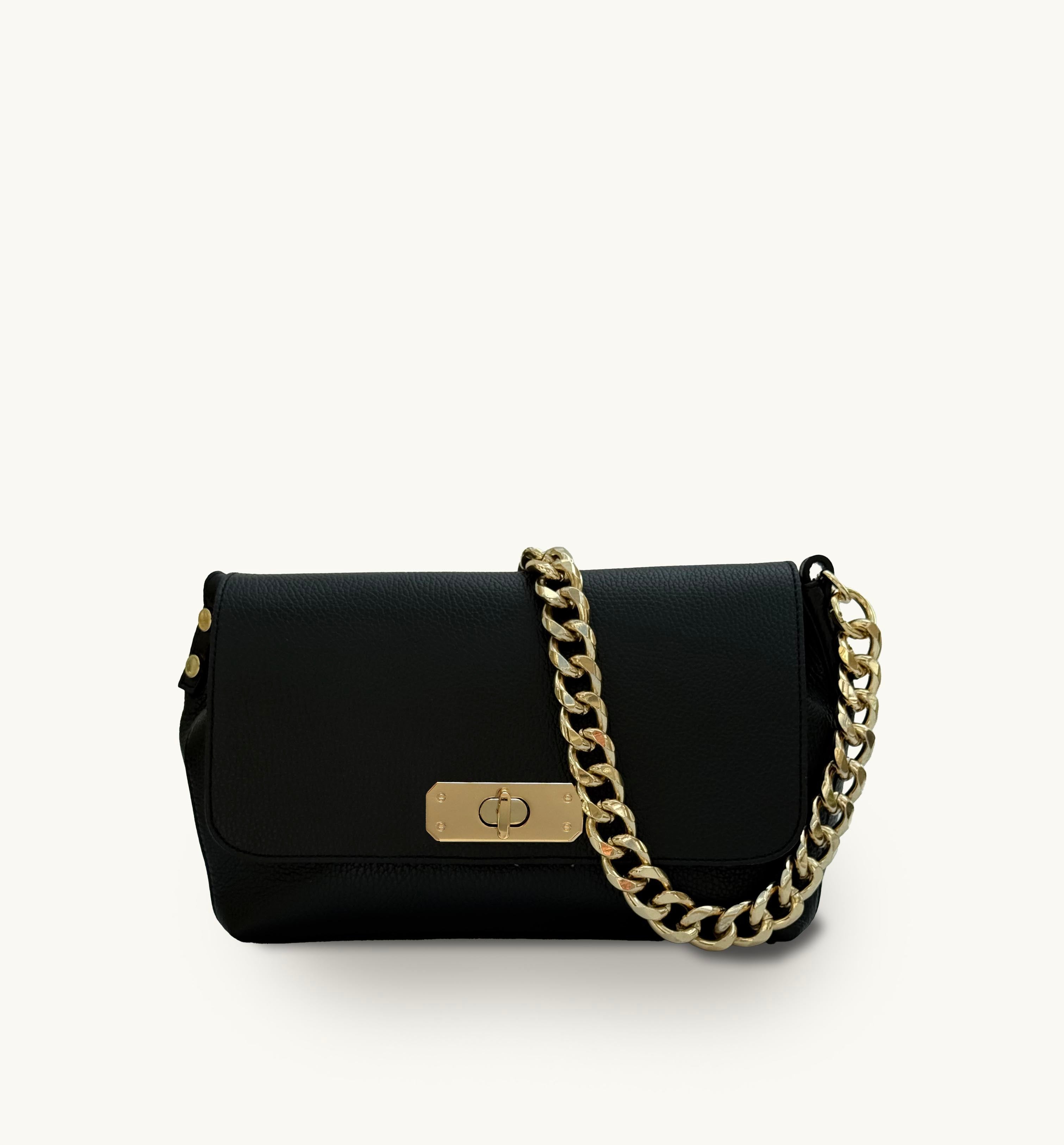 Apatchy London The Maisie Maxi Black Leather Bag