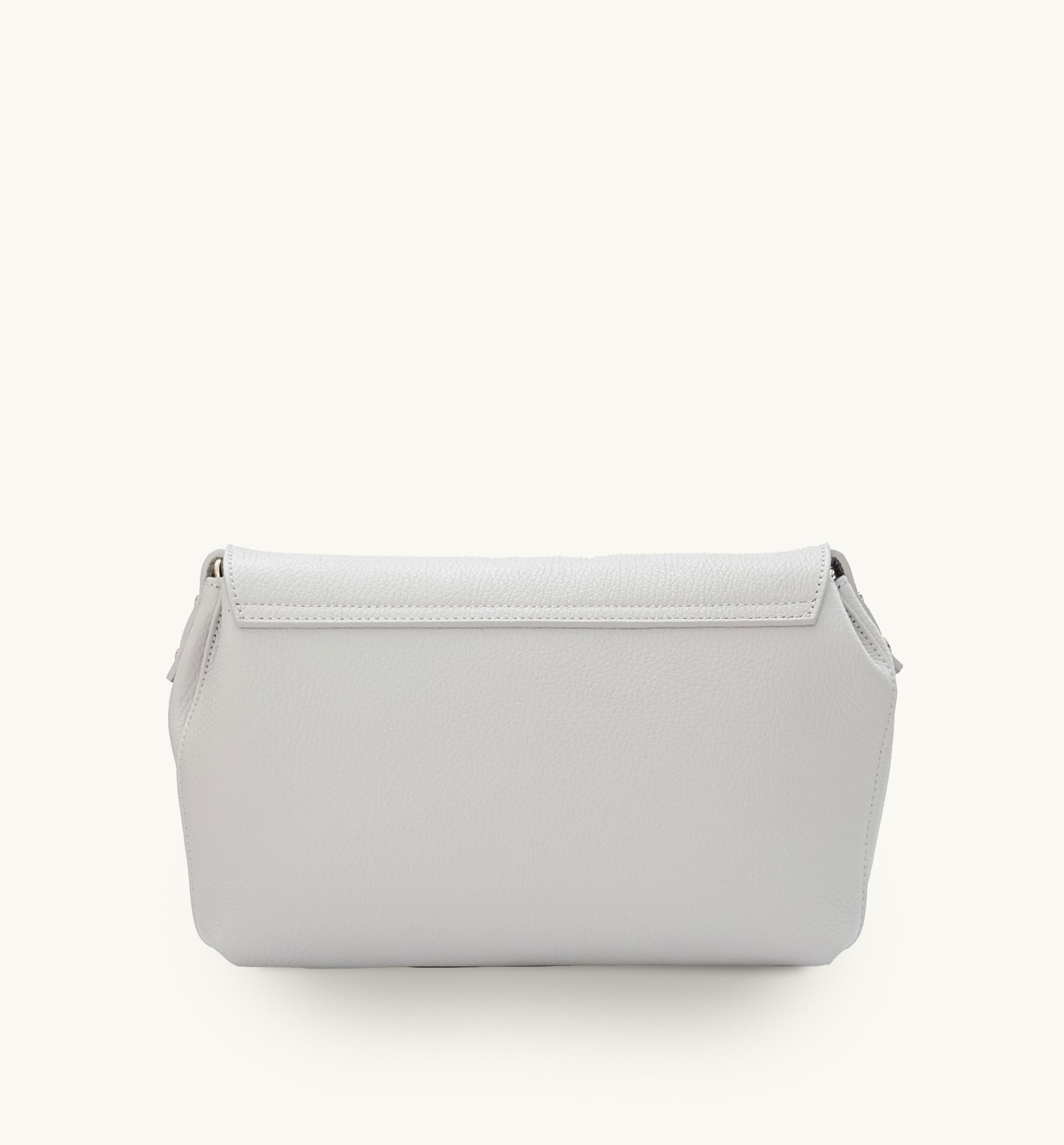 Apatchy London The Maisie Maxi Pale Grey Leather Bag