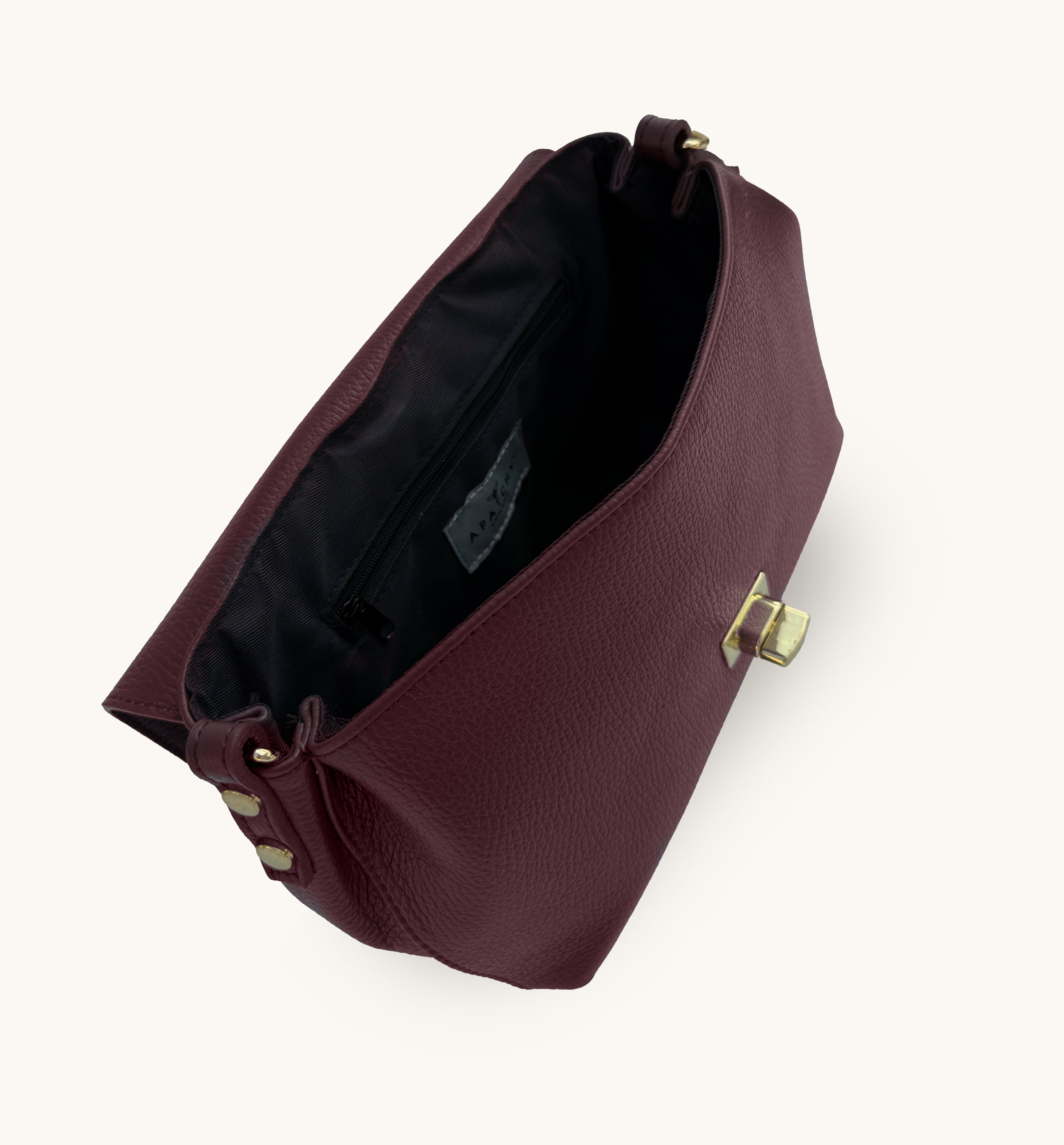 Apatchy London The Maisie Maxi Burgundy Leather Bag