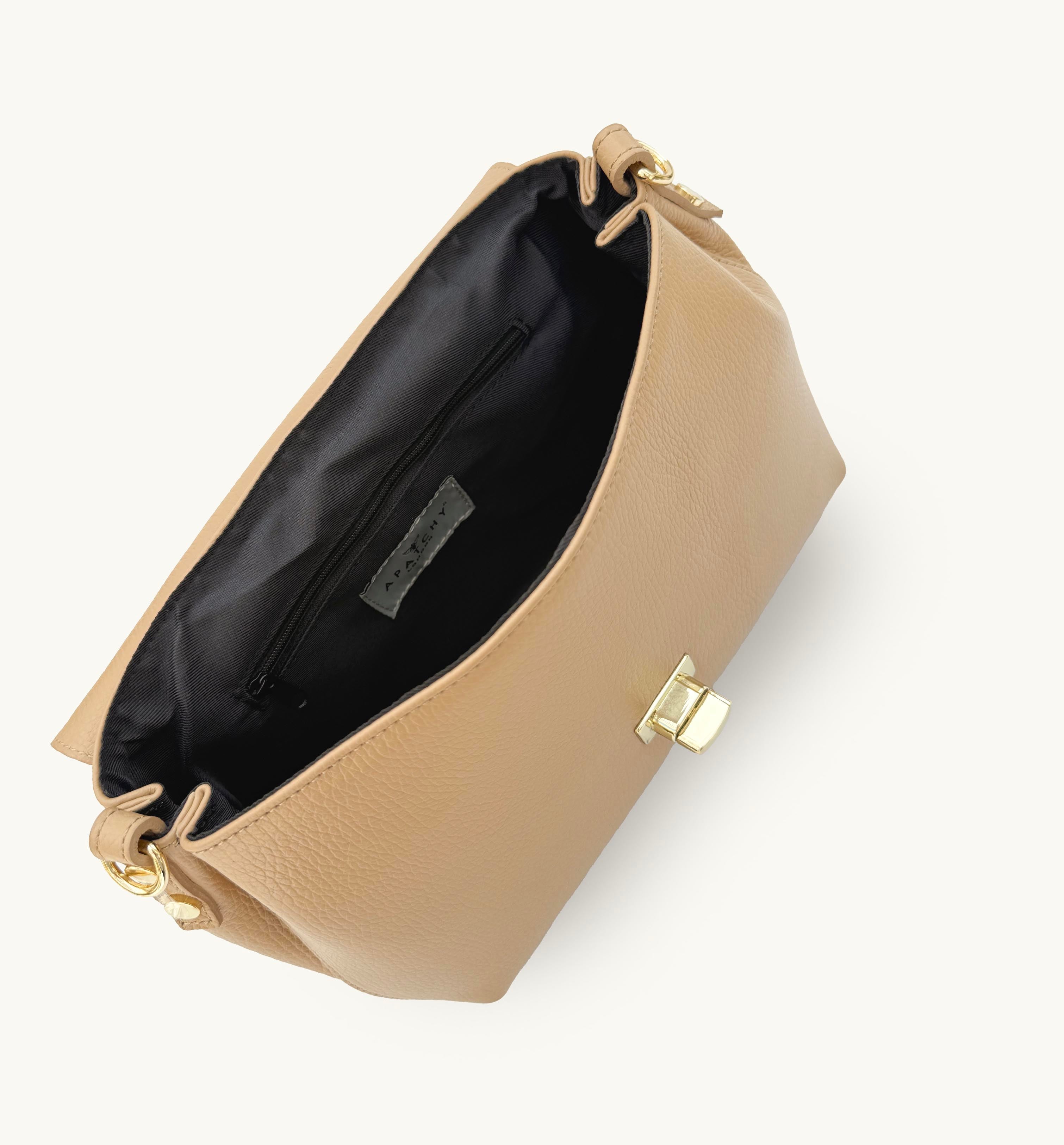 Apatchy London The Maisie Maxi Sand Leather Bag