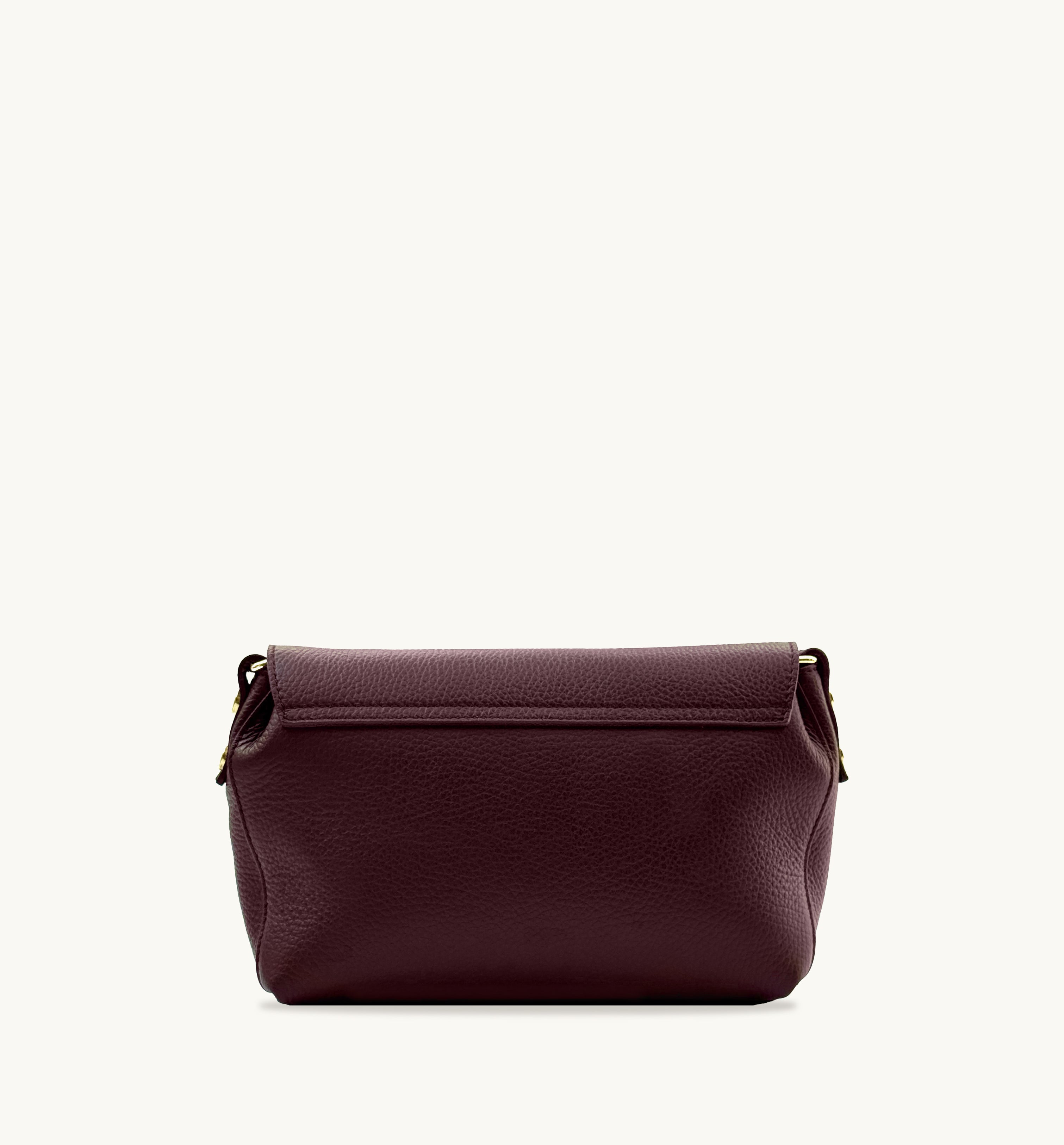 Apatchy London The Maisie Midi Burgundy Leather Bag