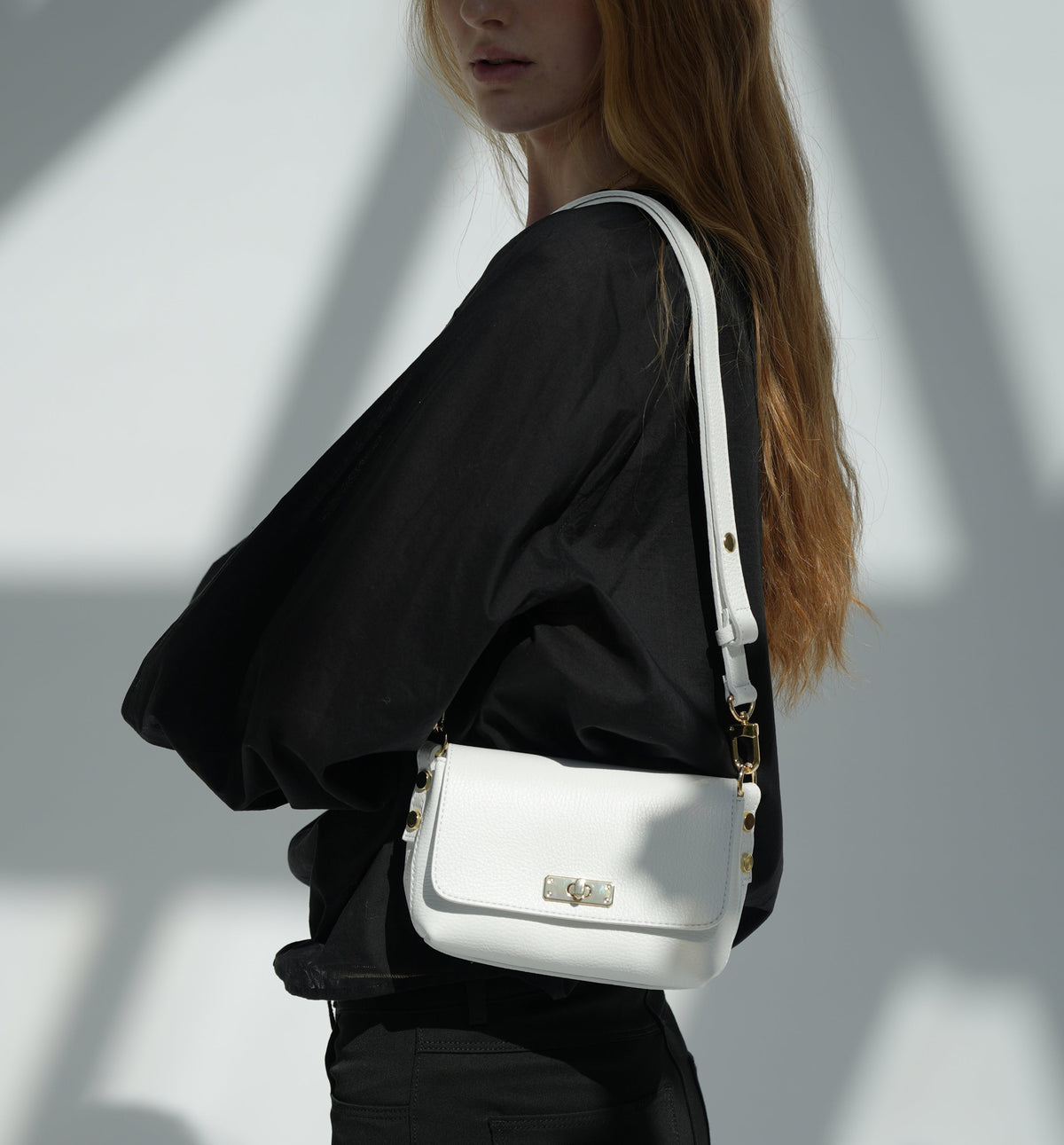 Apatchy London The Maisie White Leather Bag