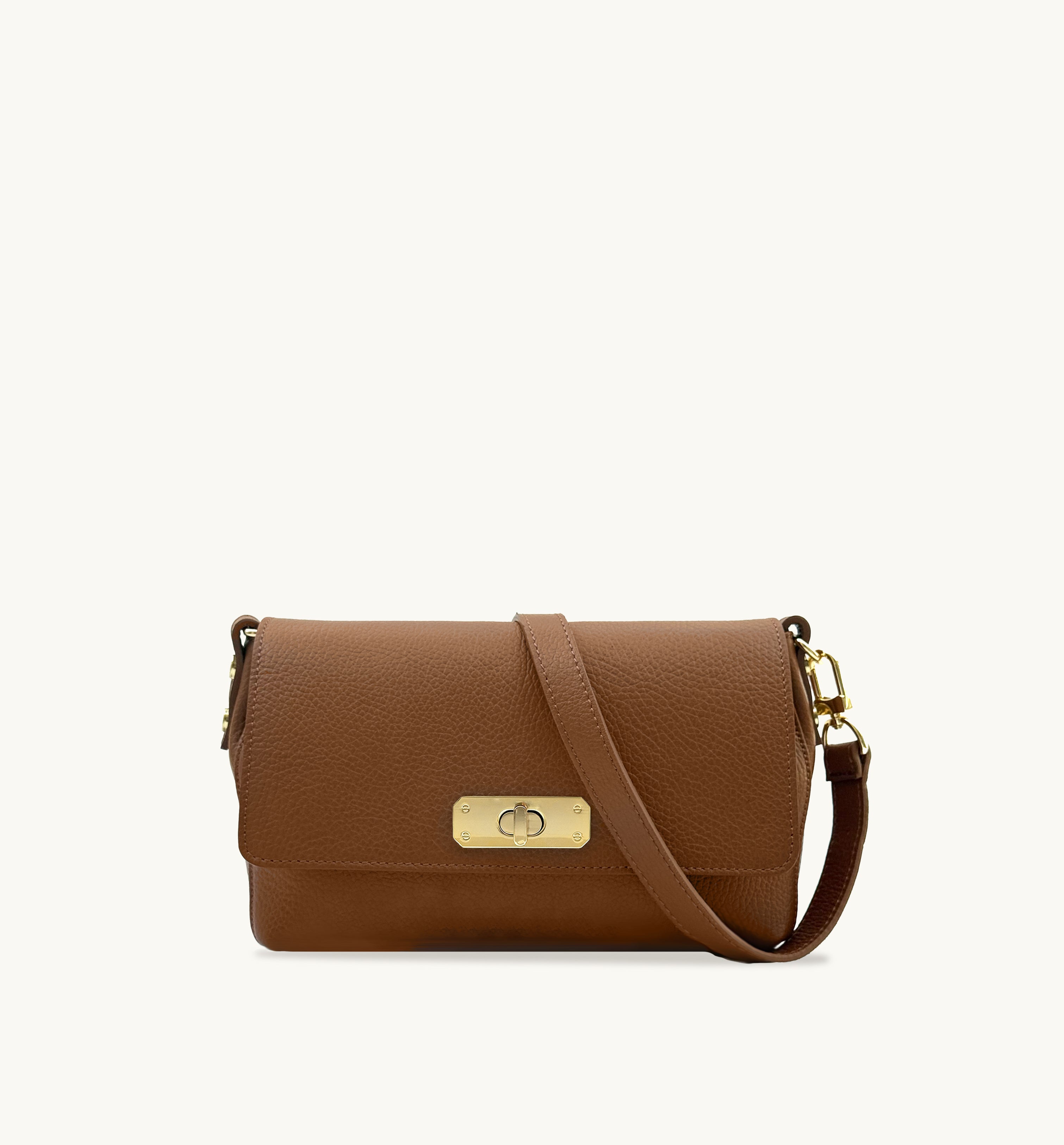 Apatchy London The Maisie Midi Tan Leather Bag