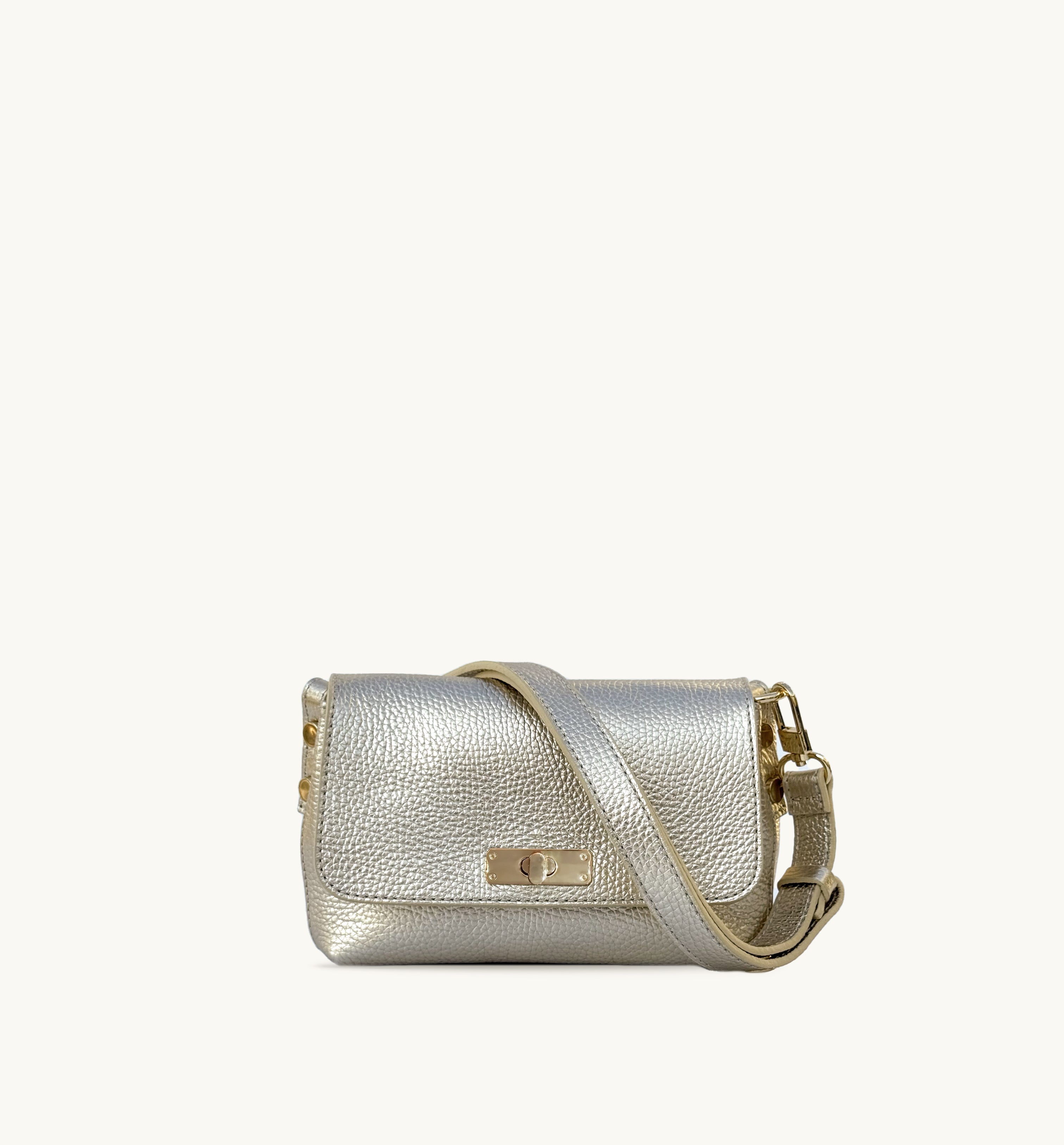Apatchy London The Maisie Gold Leather Bag