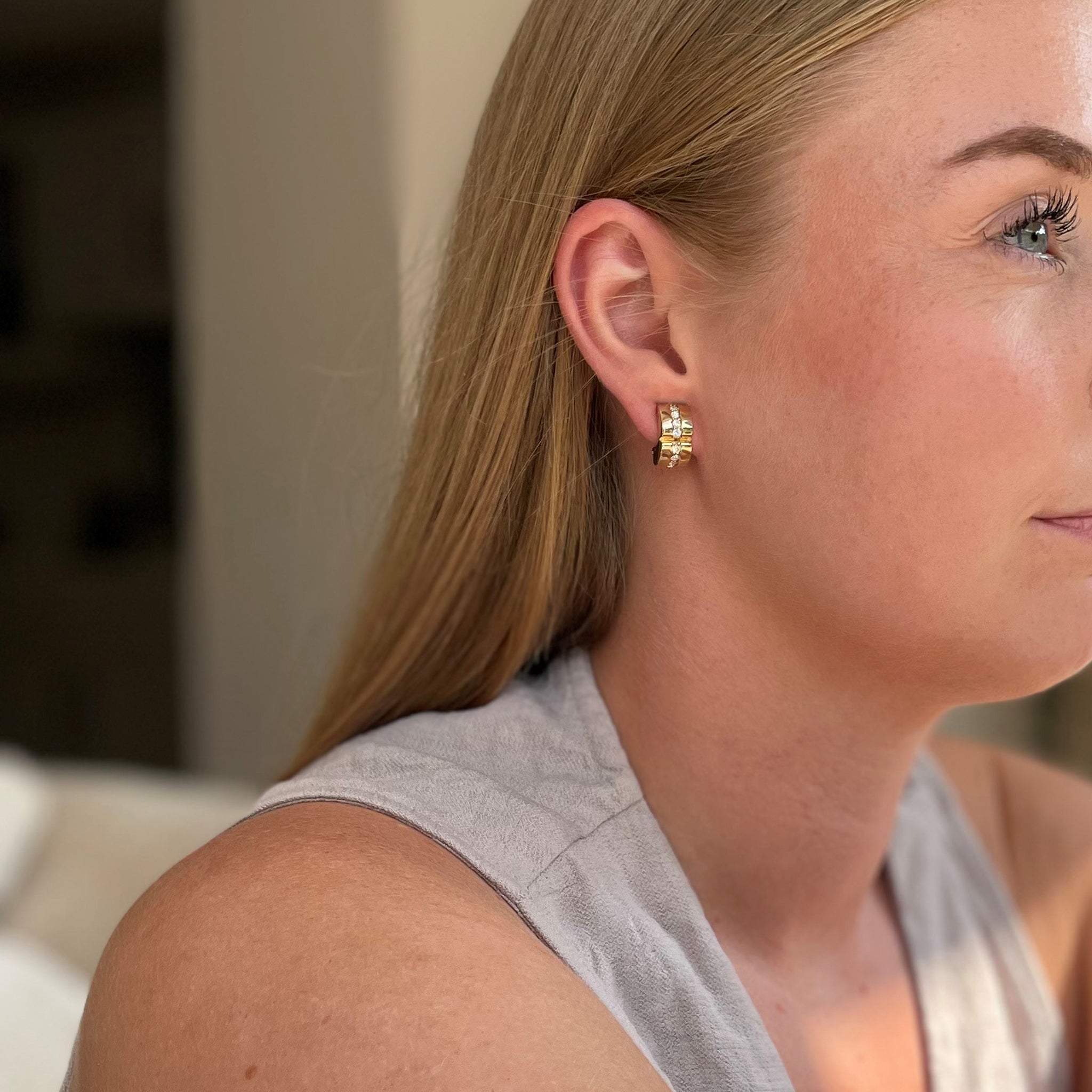 Matice Gold Clip On Earrings