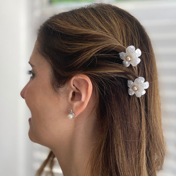 QueenMee Mini Hair Claw Flower Hair Clip Set of 2