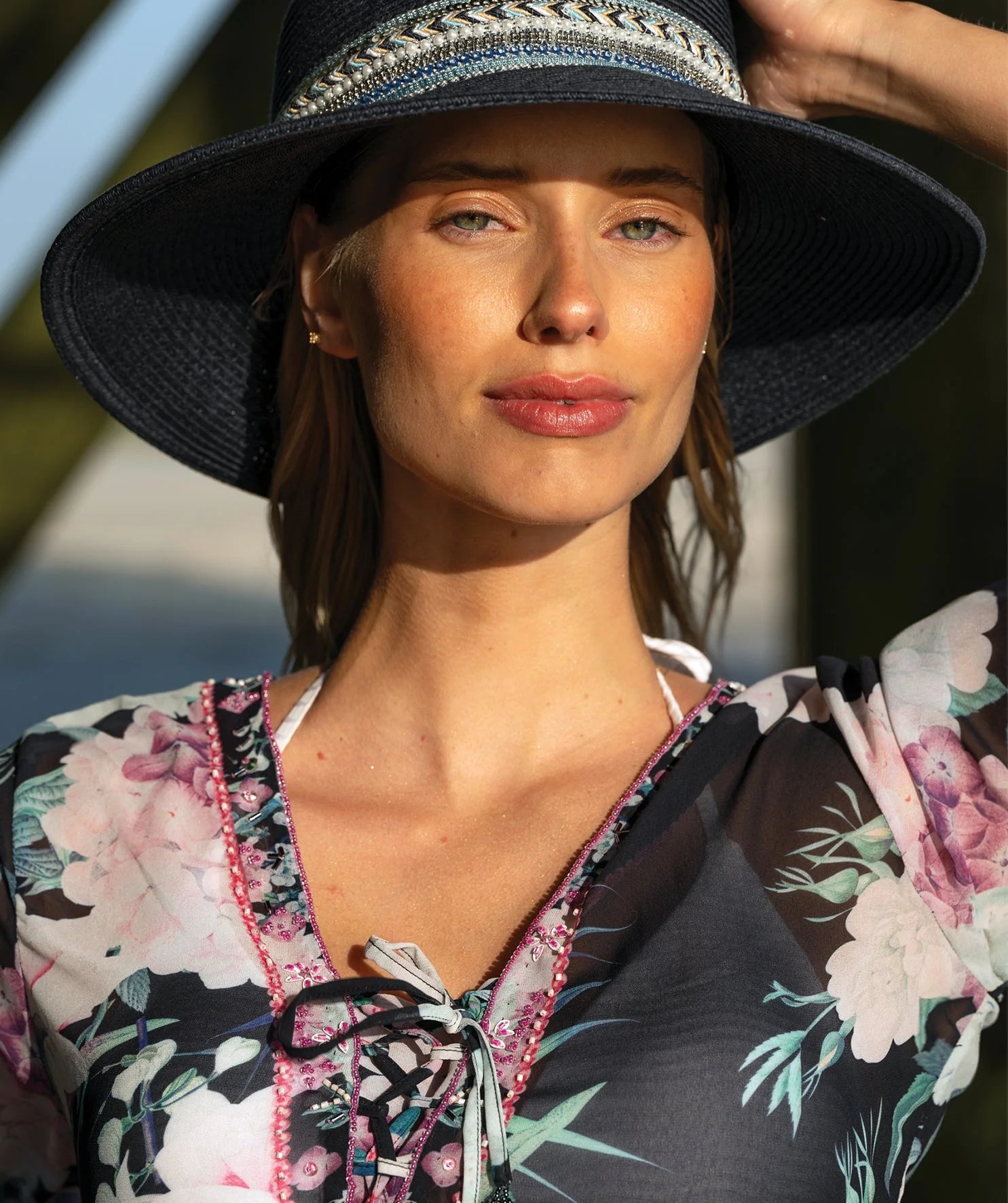Lopez - Woven Straw Wide Brim Sun Hat