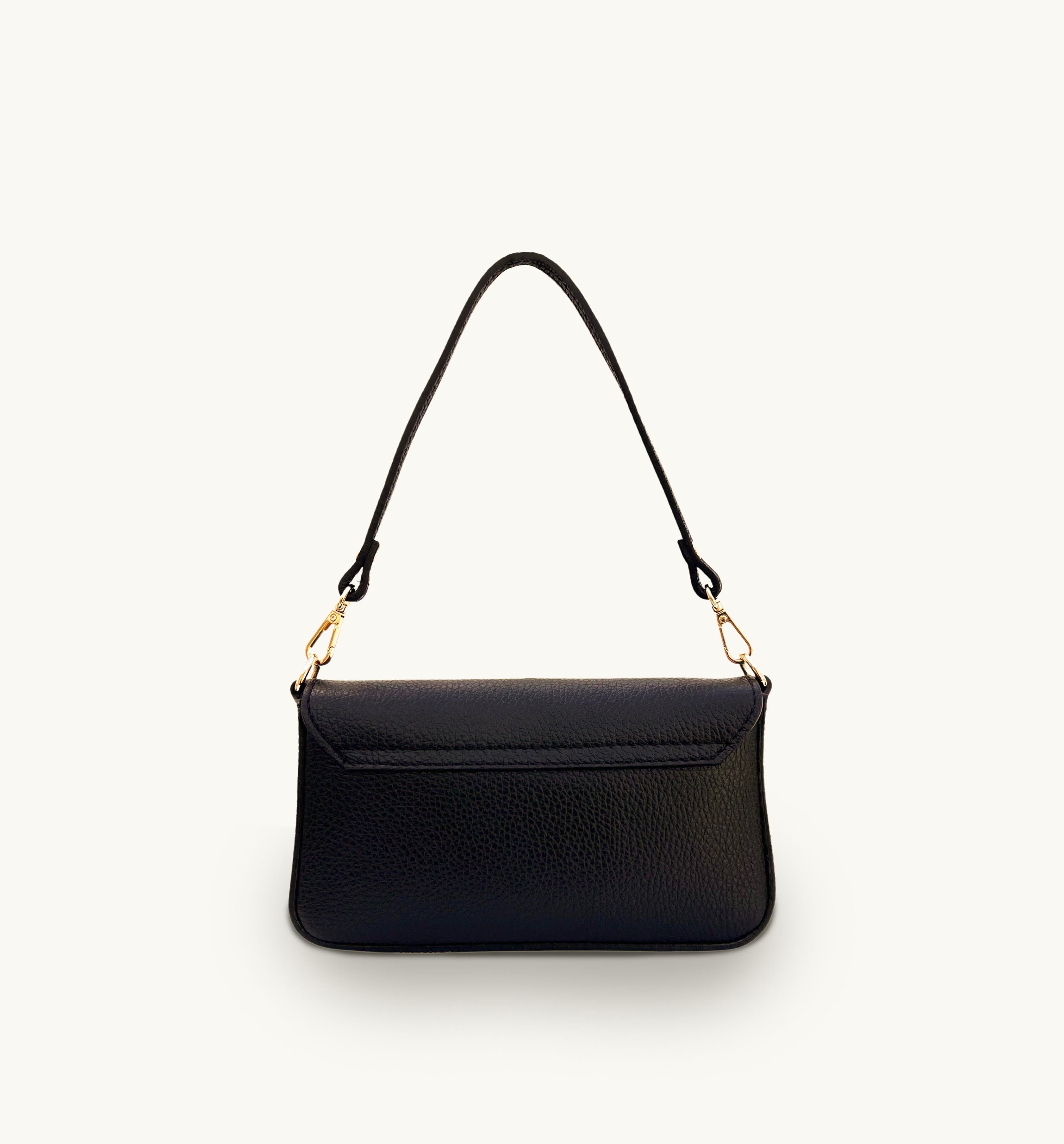 Apatchy London The Munro Black Leather Shoulder Bag