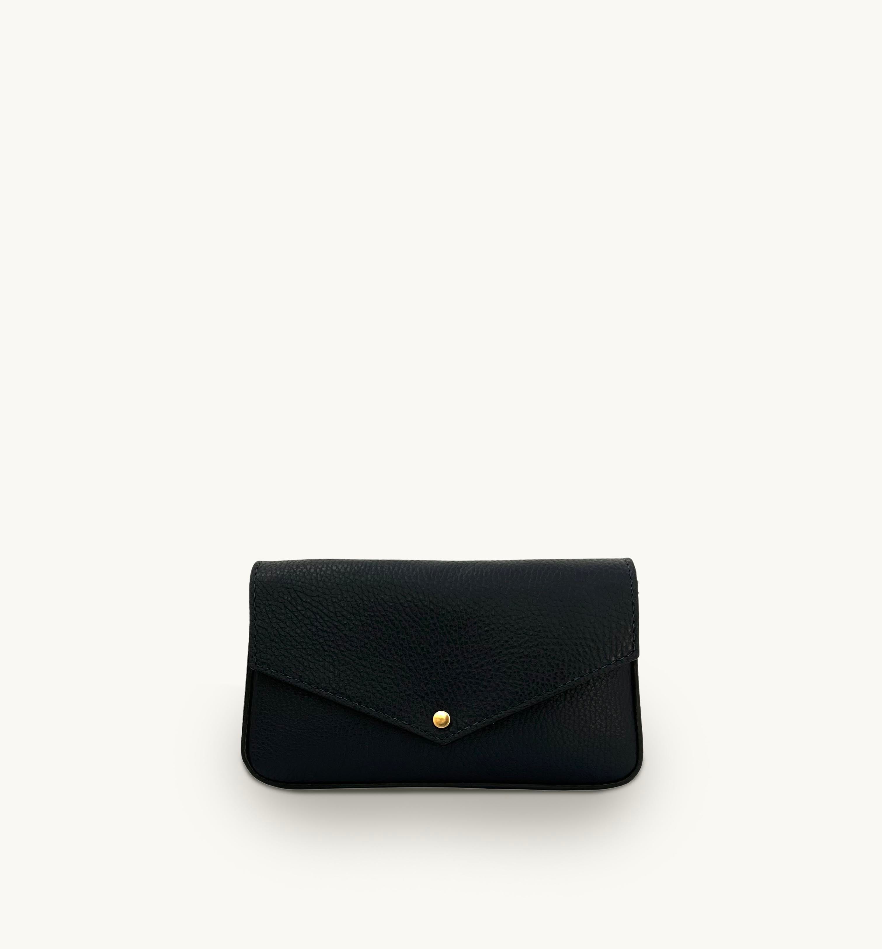 Apatchy London The Munro Black Leather Shoulder Bag