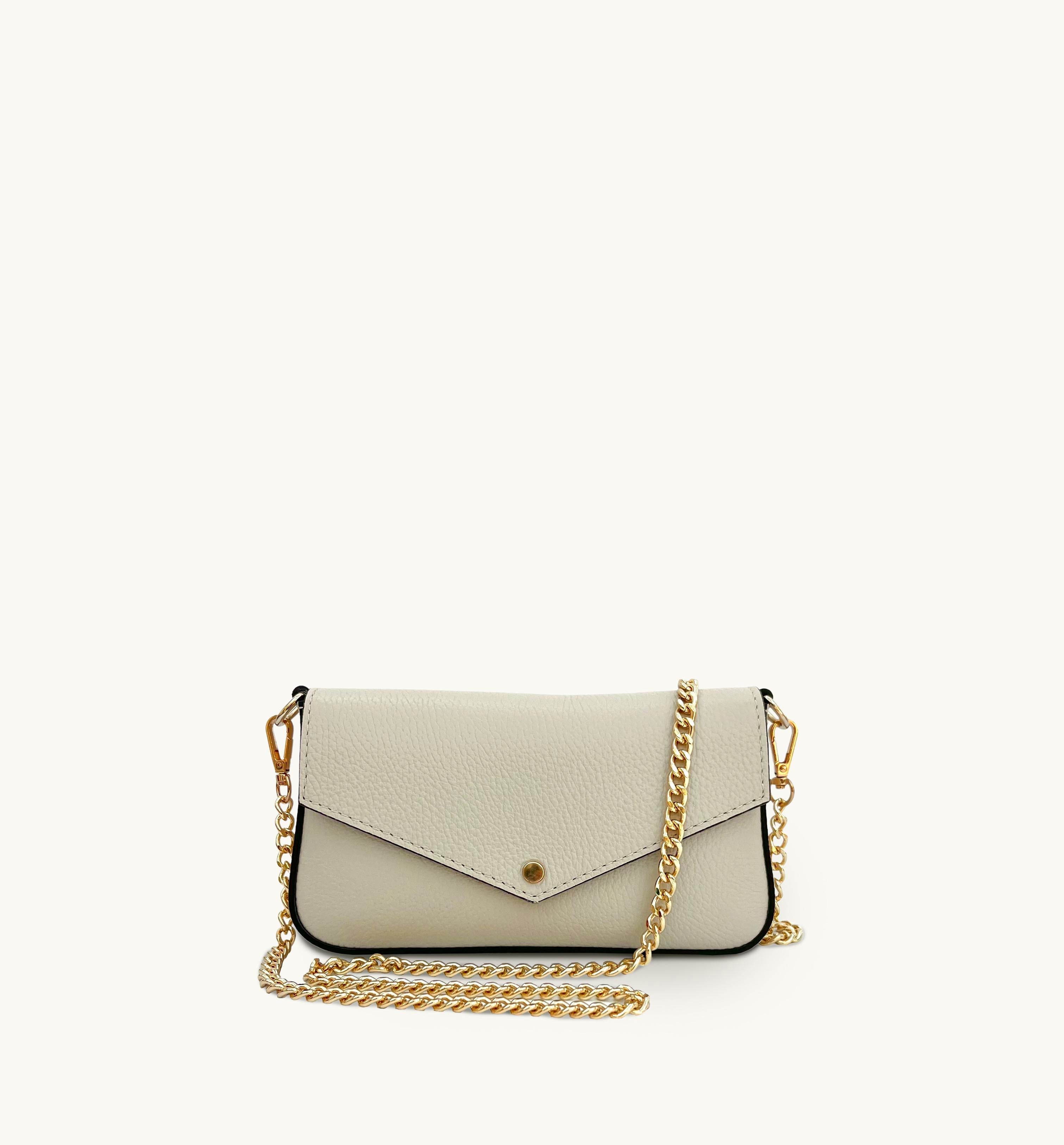 Apatchy London The Munro Stone Leather Shoulder Bag