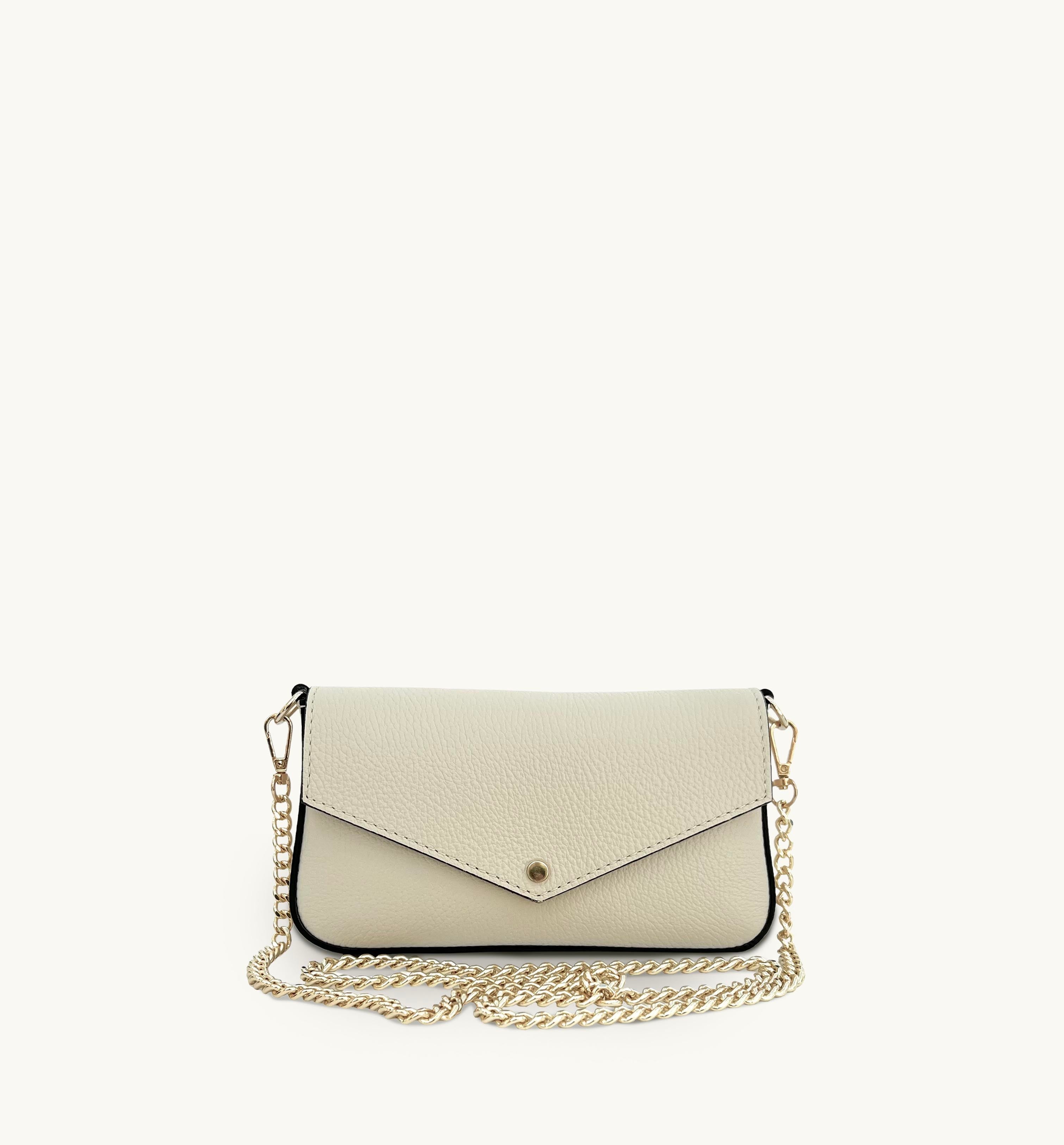 Apatchy London The Munro Stone Leather Shoulder Bag