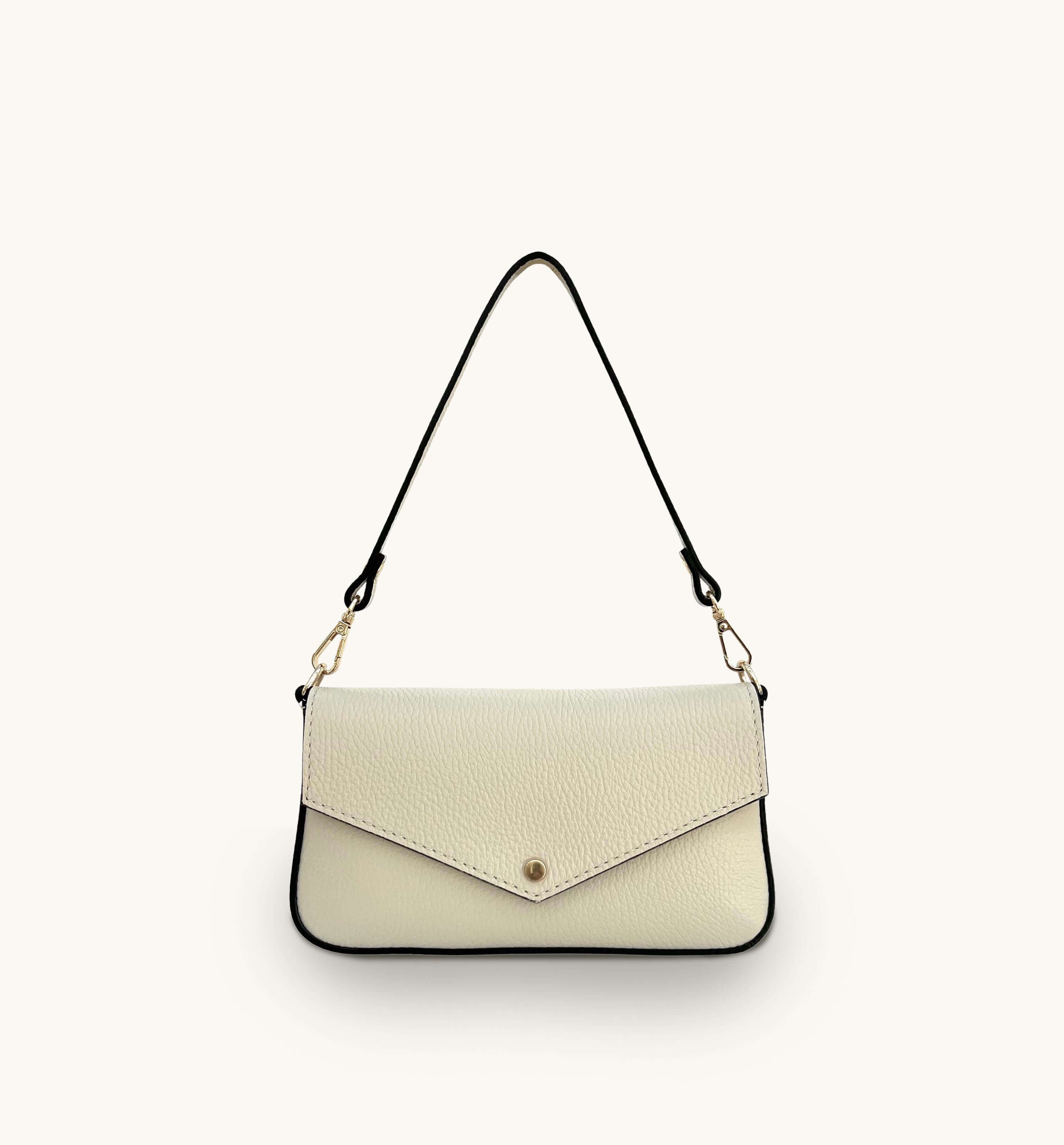 Apatchy London The Munro Stone Leather Shoulder Bag